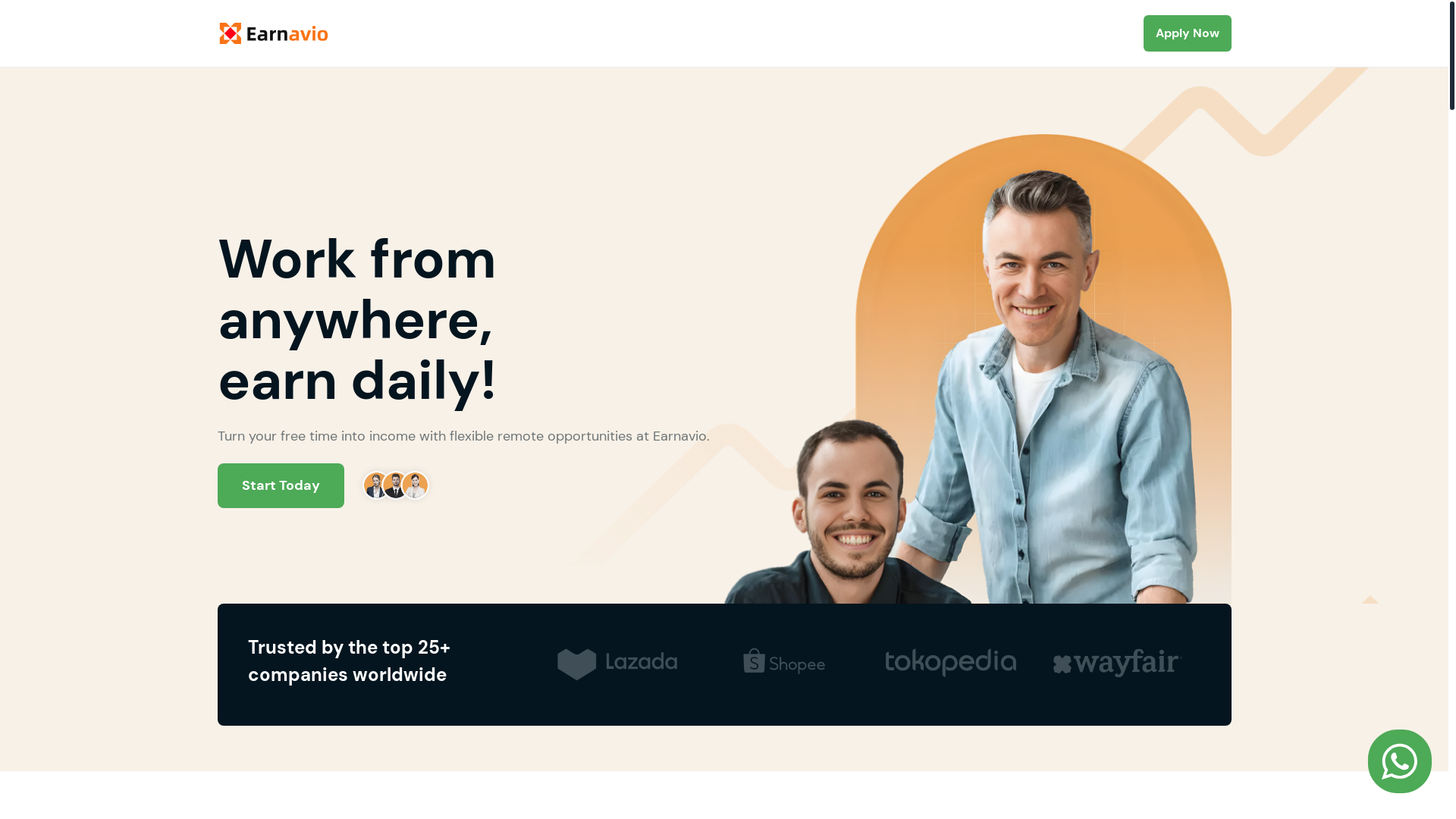 website screenshot of https://earnavious-works.pages.dev/