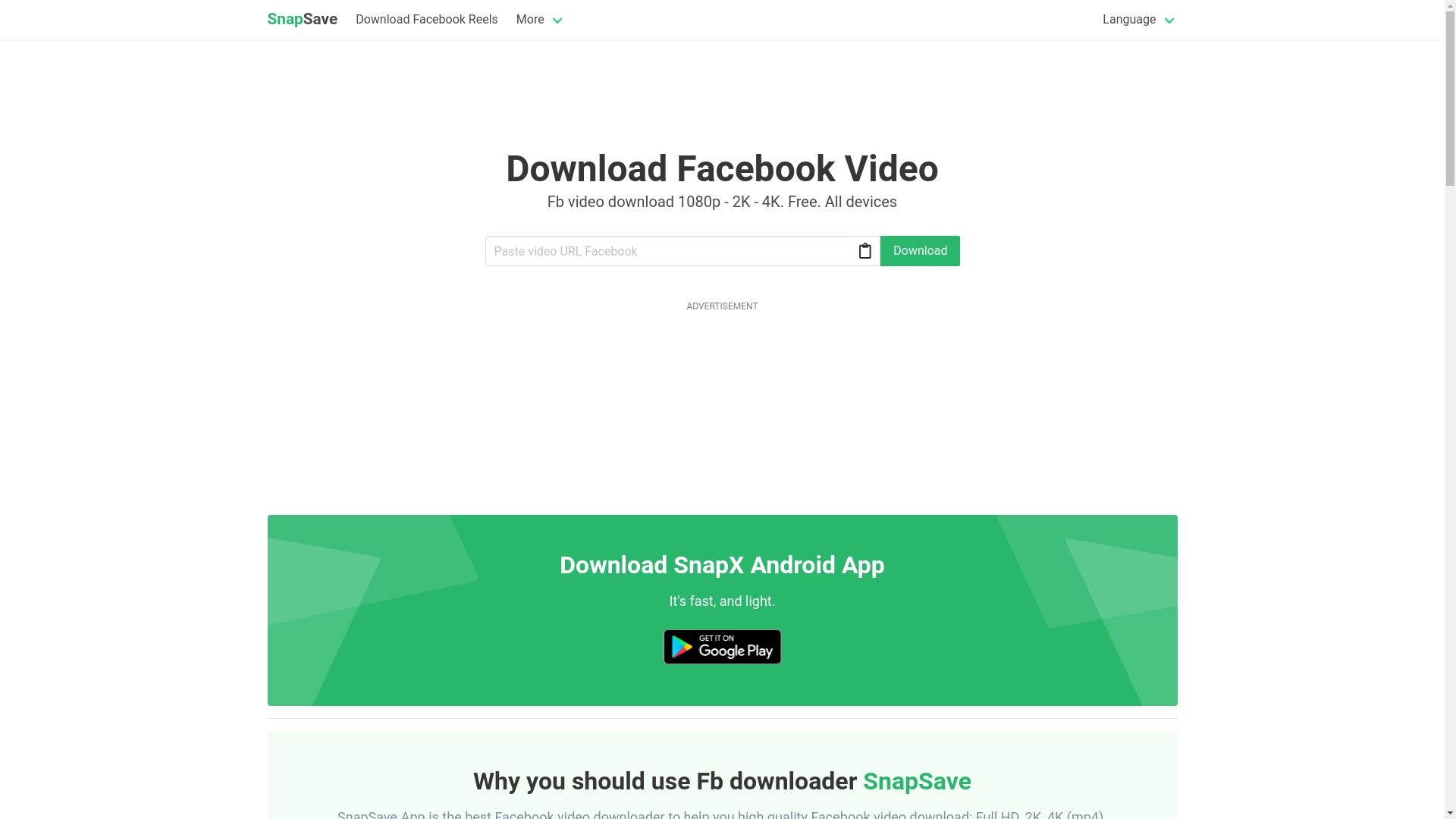 website screenshot of https://www.bing.com/ck/a?!&&p=28bdc6362aeac9e2d3ca8d71516016b973b35e26e2e3a686d3cd72e77cbbf6bdJmltdHM9MTc2NjI3NTIwMA&ptn=3&ver=2&hsh=4&fclid=0f4f2817-49ea-6628-23a2-3e36488c673e&psq=download+video+fb&u=a1aHR0cHM6Ly9zbmFwc2F2ZS5hcHAv