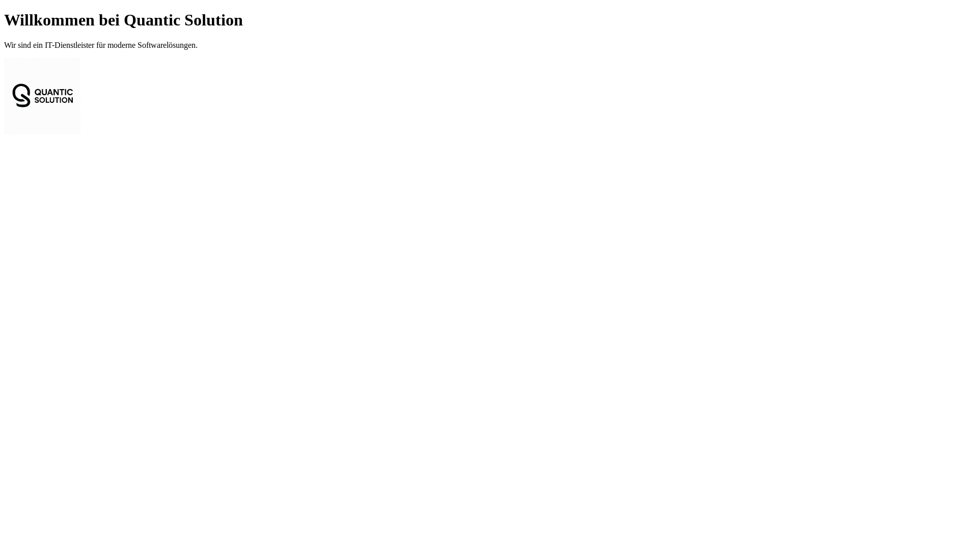 website screenshot of https://quanticsolution.de/