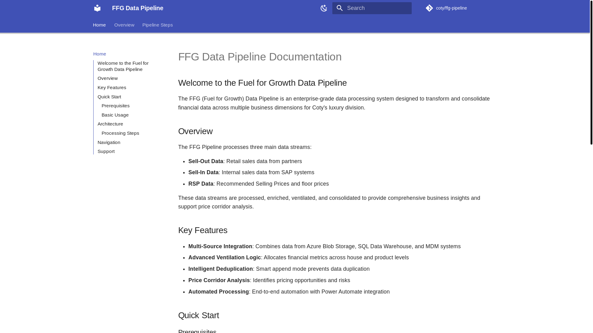 website screenshot of https://coty-data-cloud-finance-ffg.pages.dev/
