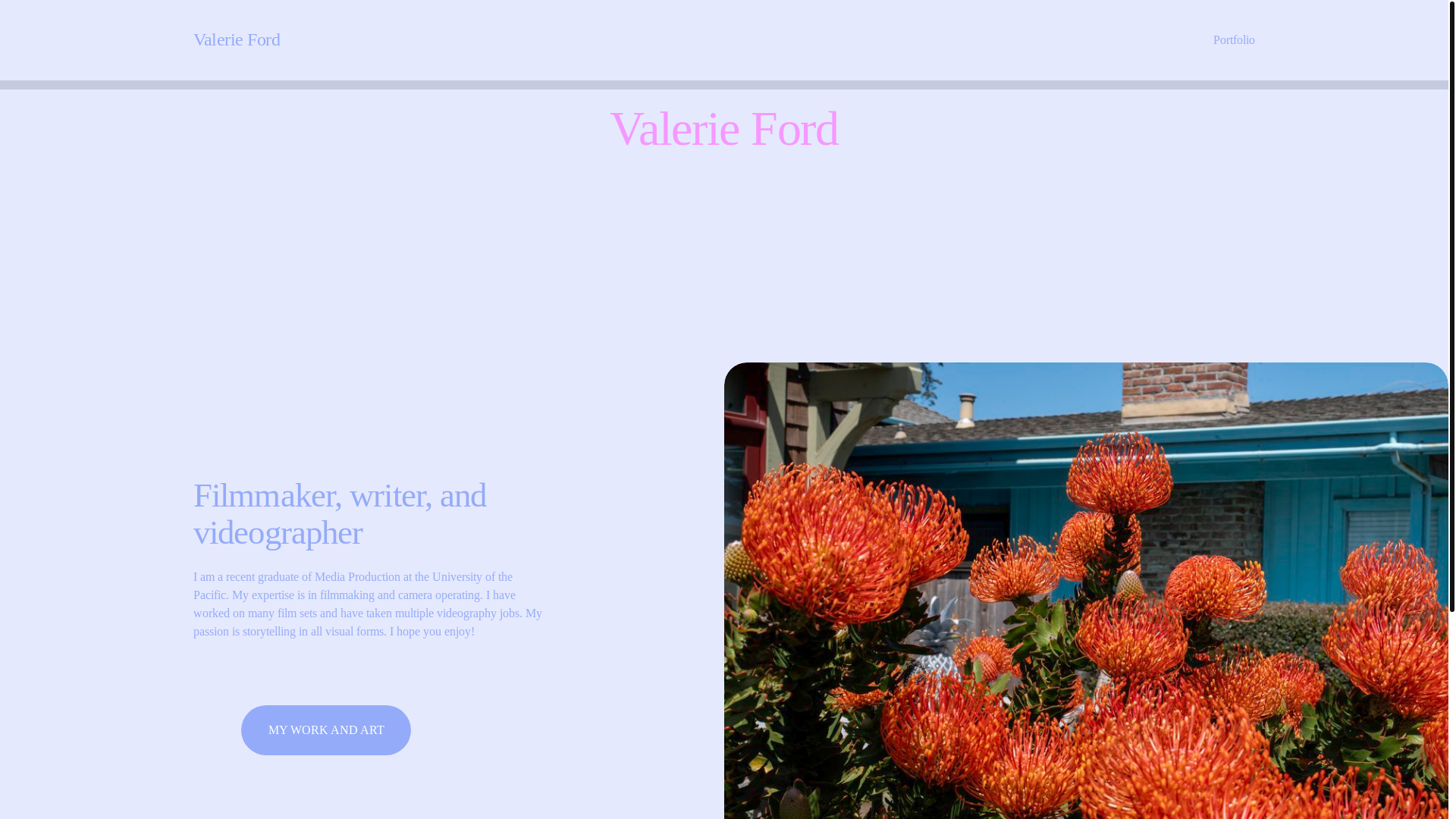 website screenshot of https://valerieford.net/