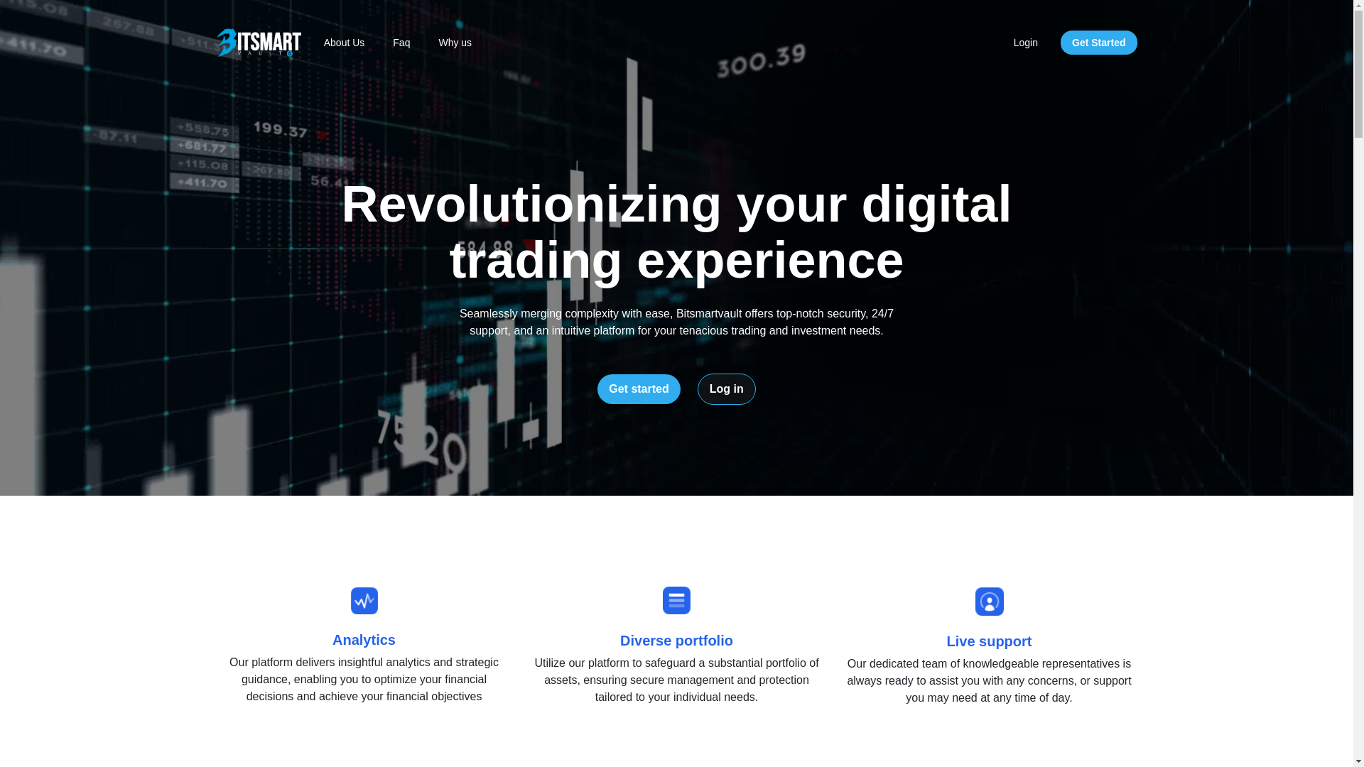 website screenshot of https://bitsmartvault.com/