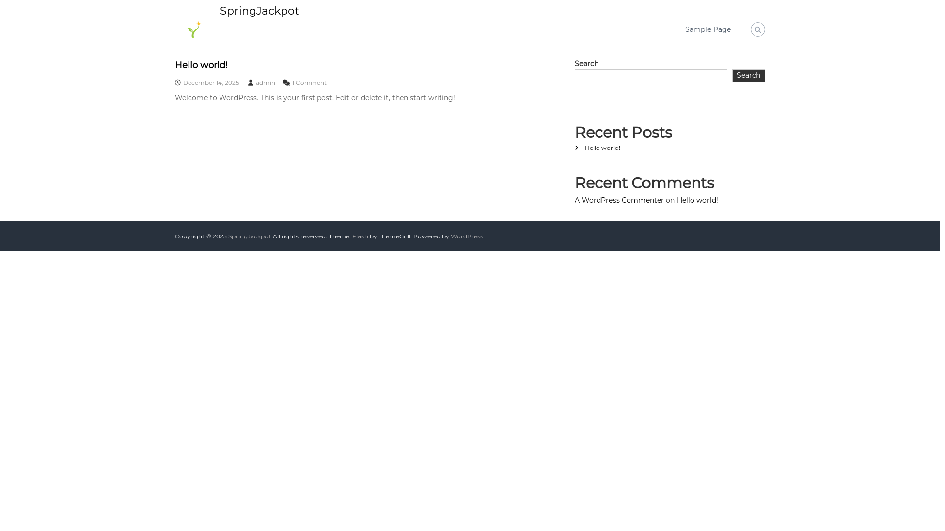 website screenshot of https://springjackpot.it/