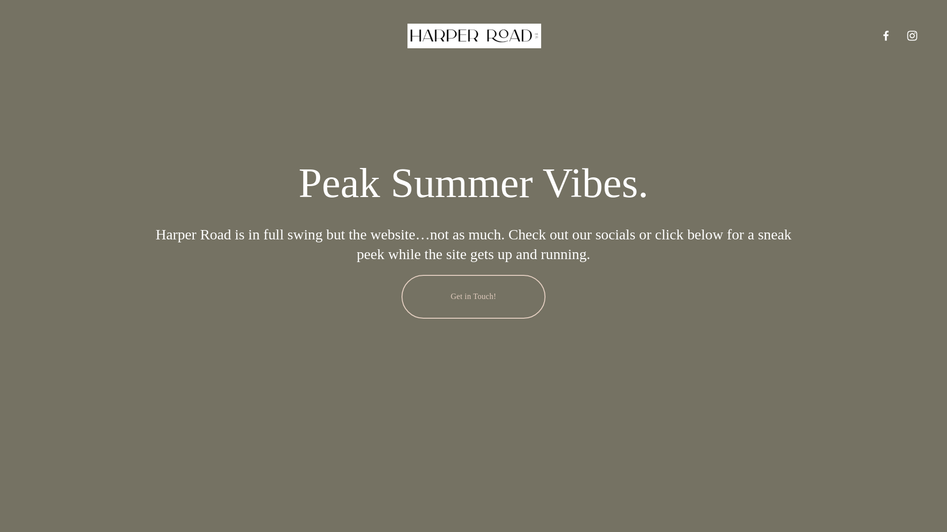 website screenshot of https://harperroadshop.com/