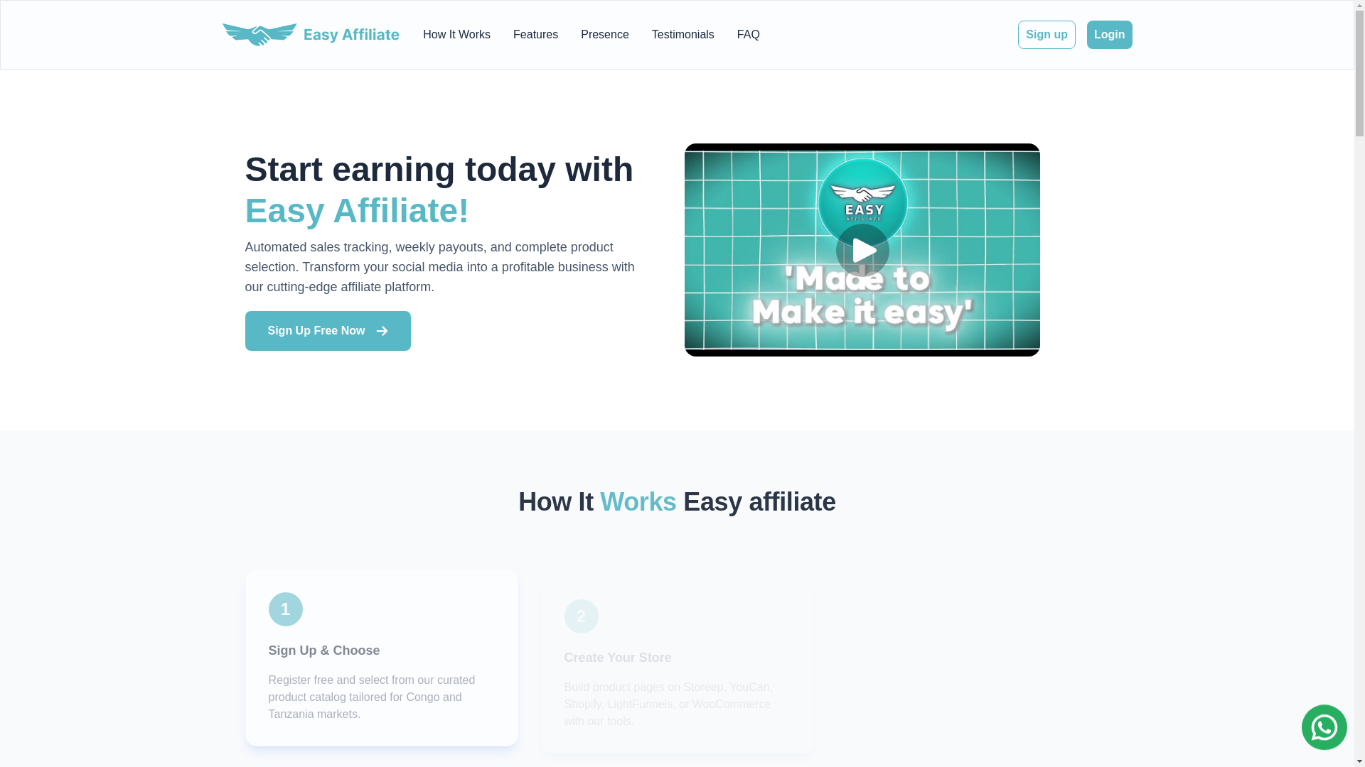 website screenshot of https://website-easyaffiliate.pages.dev/