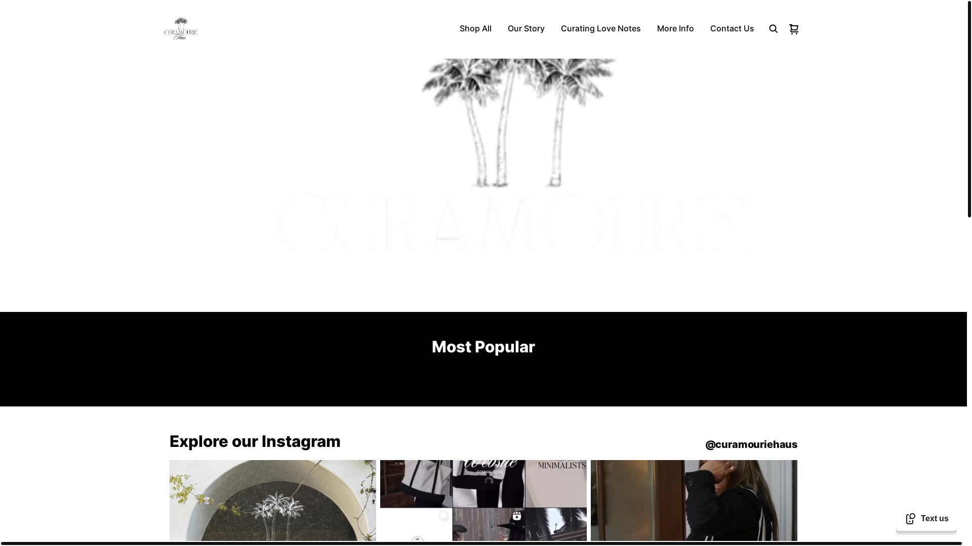 website screenshot of https://curamouriehaus.com/