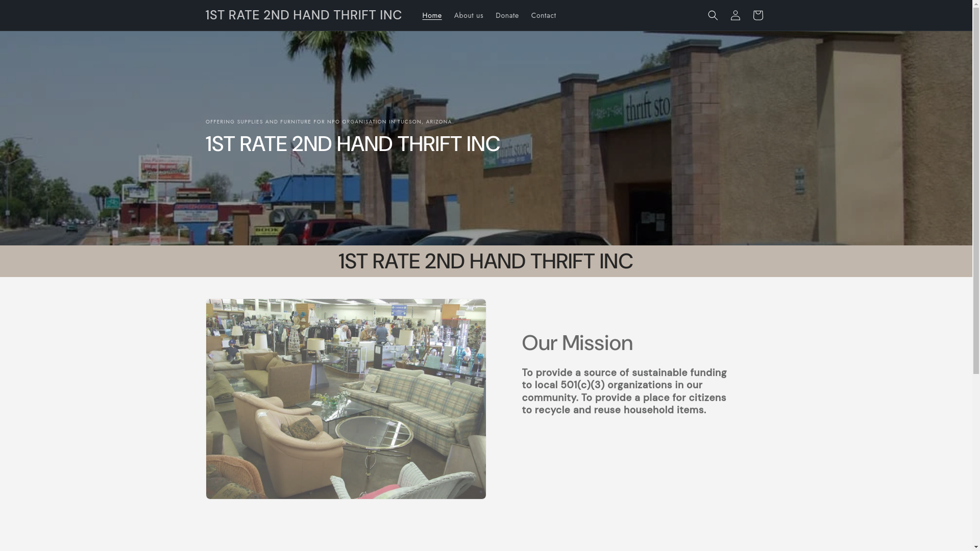 website screenshot of https://1strate2ndhandthrift.online/