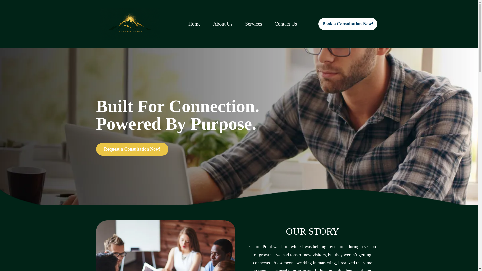 website screenshot of https://ascendmedia.me/