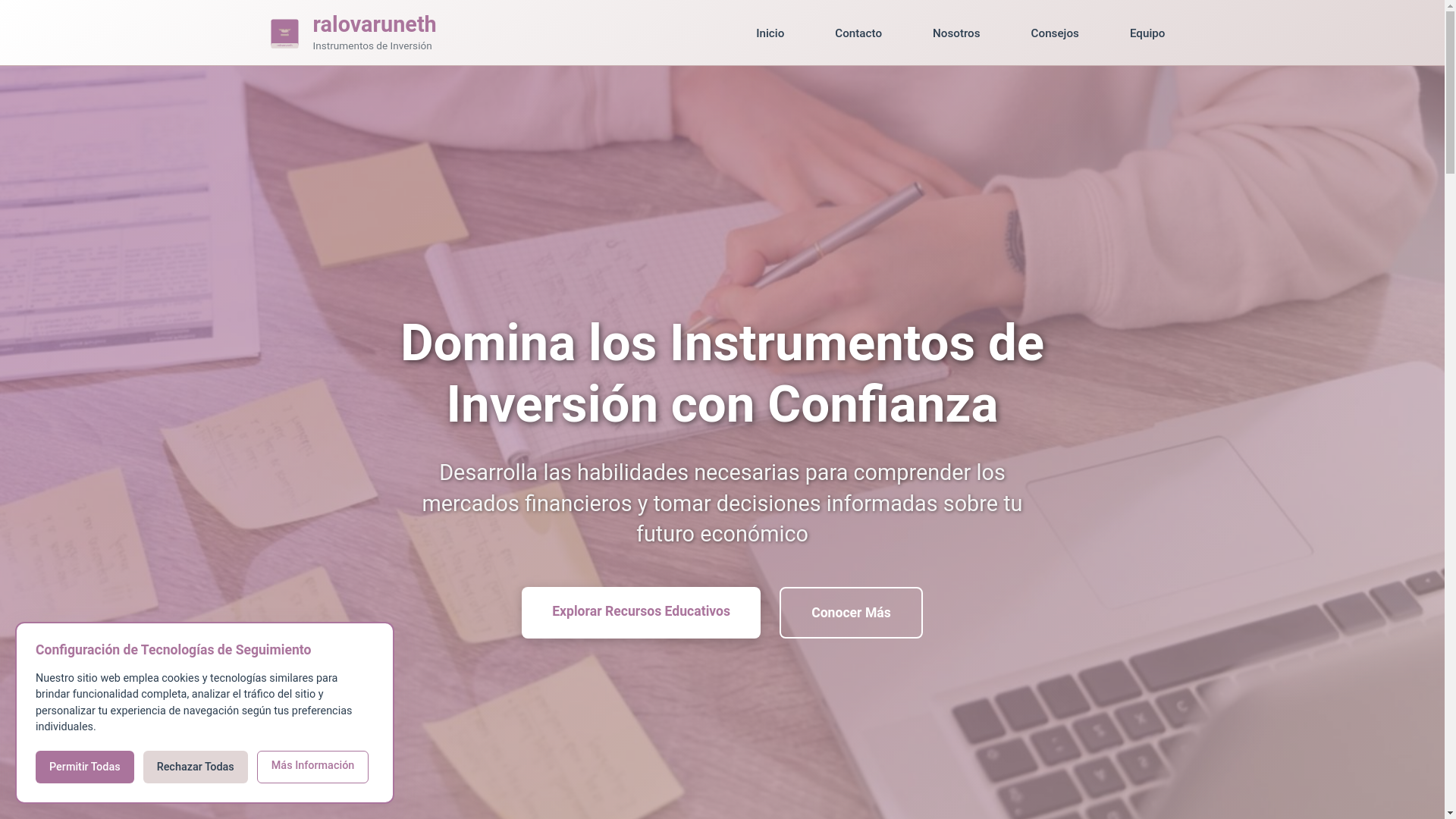 website screenshot of https://ralovaruneth.com/