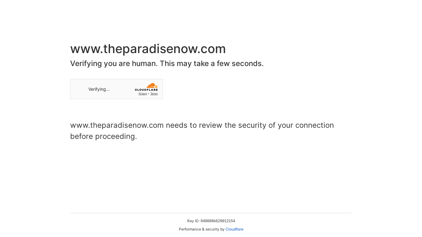 website screenshot of http://www.theparadisenow.com/