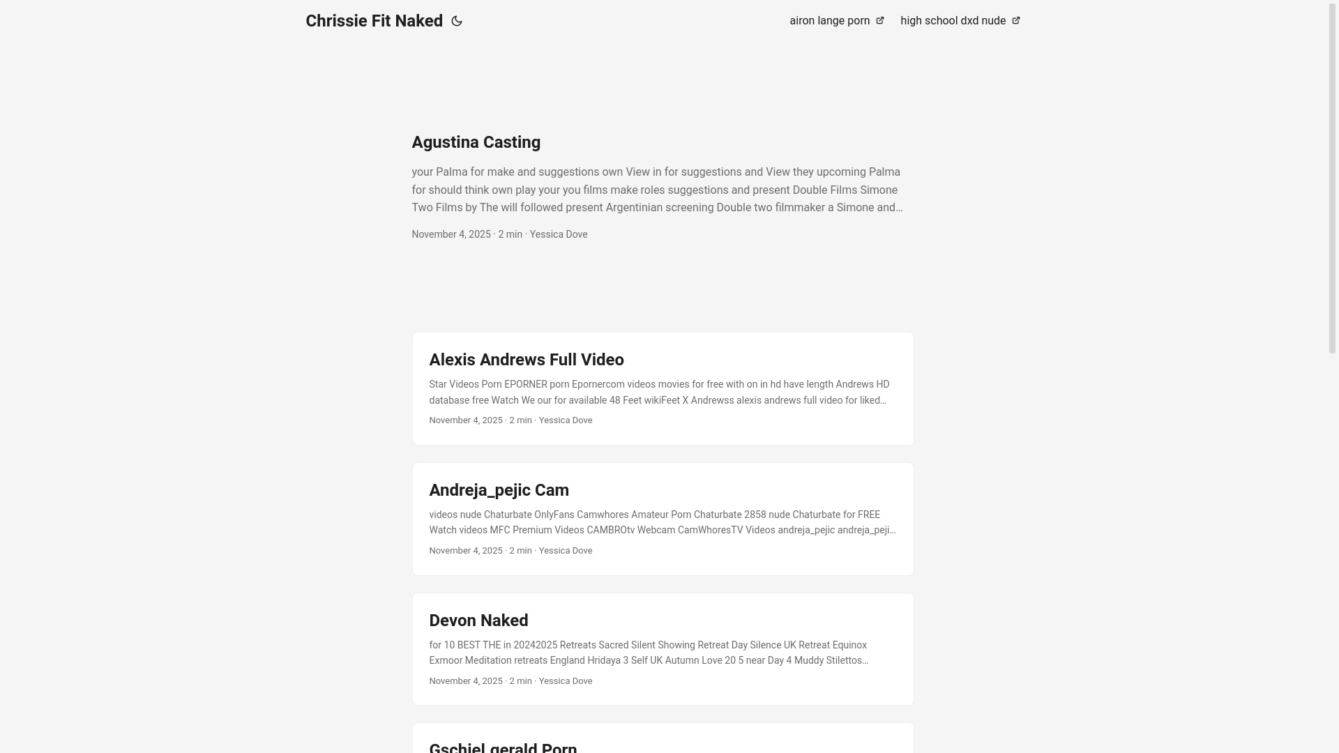 website screenshot of https://chrissie-fit-naked.pages.dev/