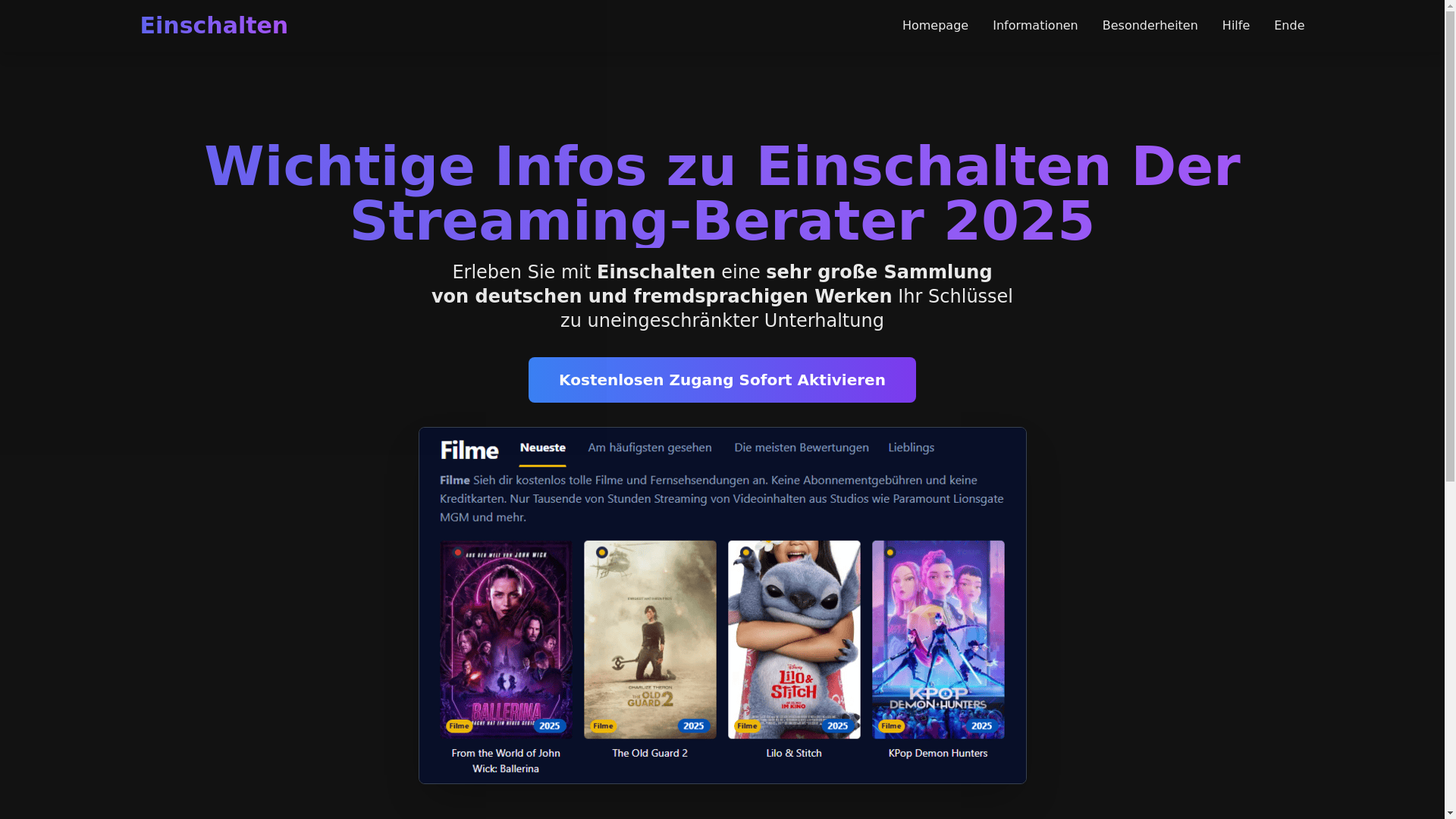 website screenshot of https://einschalten-ng1r.pages.dev/