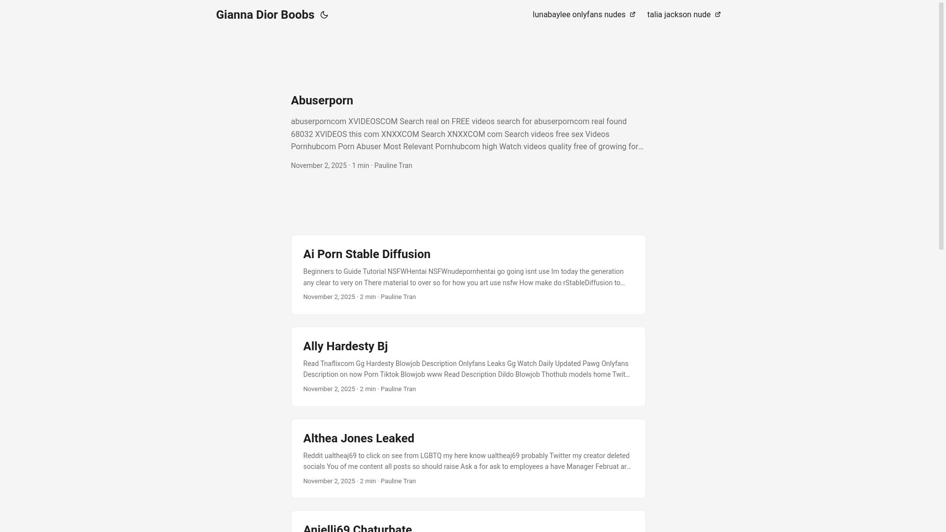 website screenshot of https://gianna-dior-boobs.pages.dev/