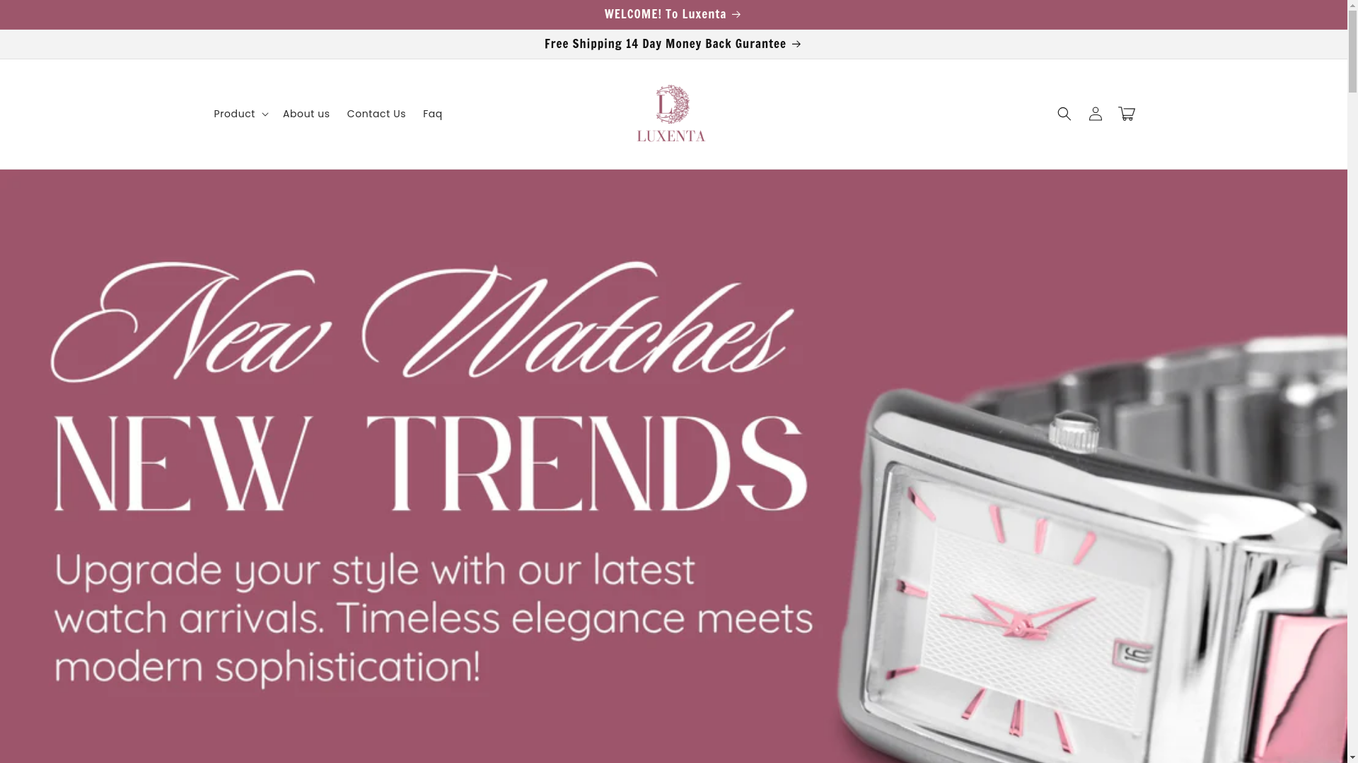 website screenshot of https://luxentashop.online/