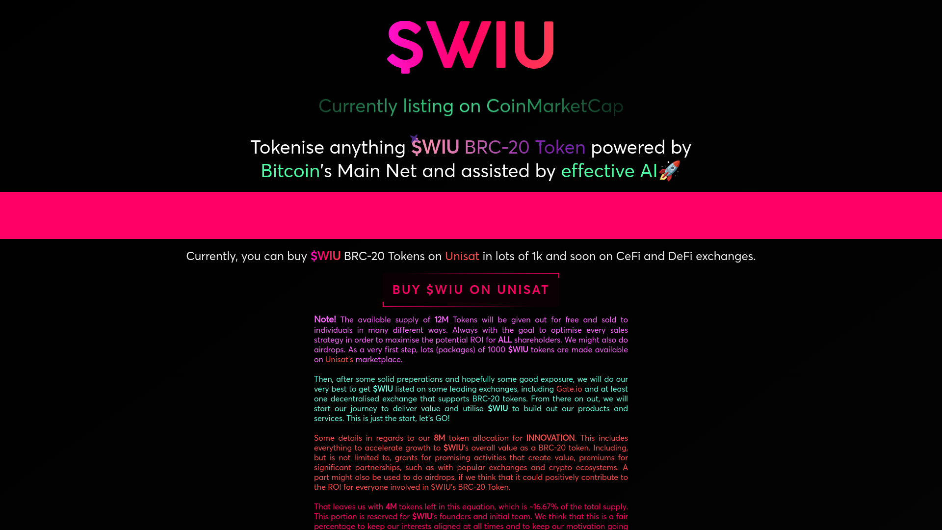 website screenshot of https://wiu.co/