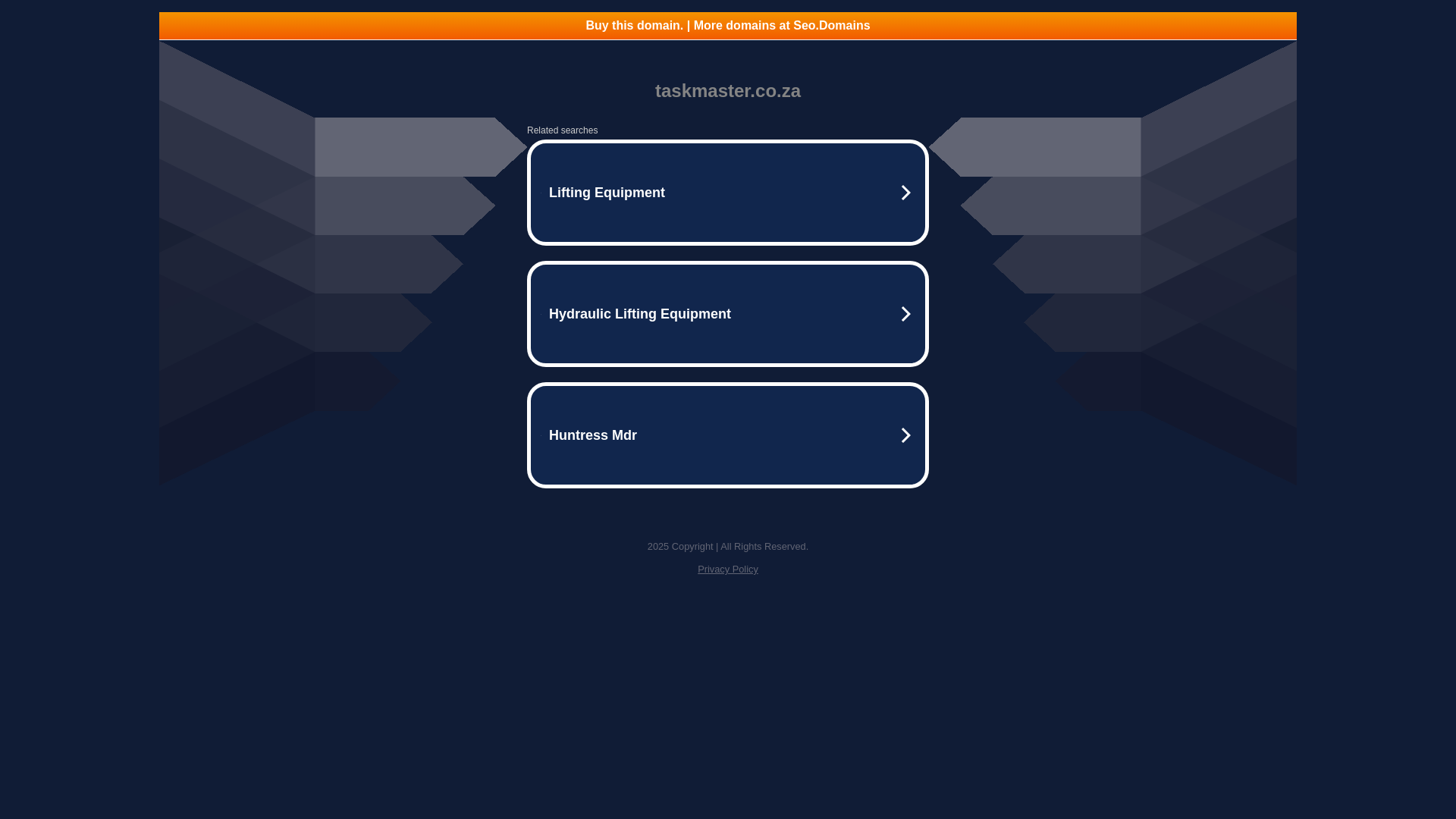 website screenshot of https://www.imap.taskmaster.co.za
