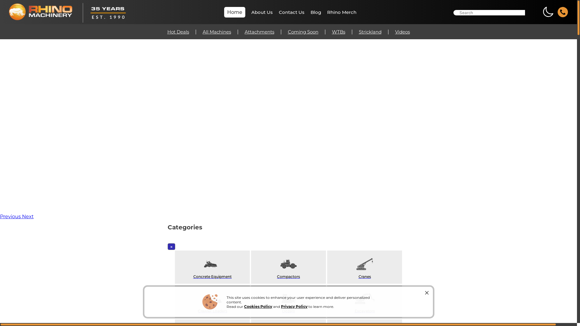 website screenshot of https://rhinomachineryus.com/