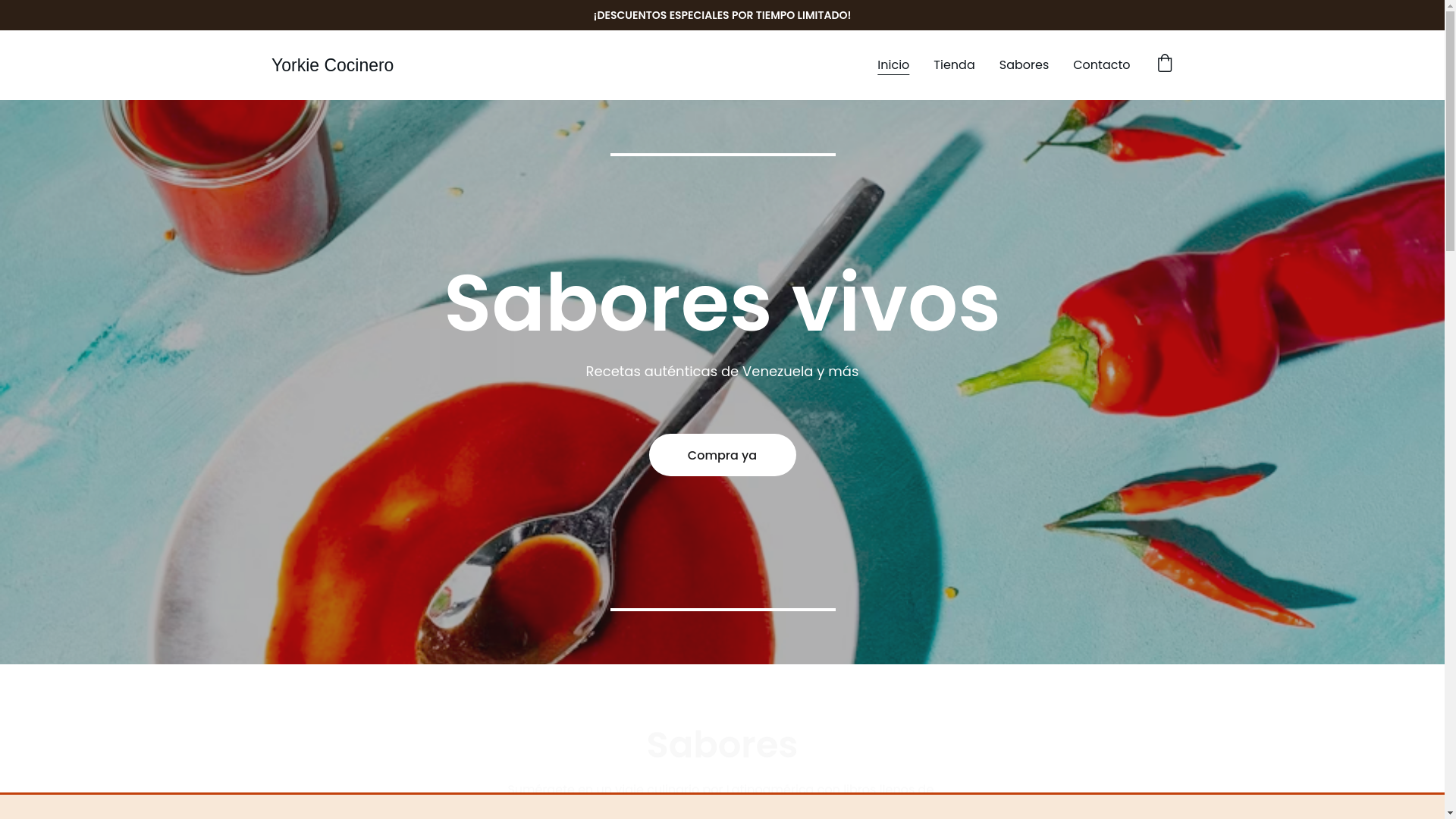 website screenshot of https://yorkiecocinero.blog/