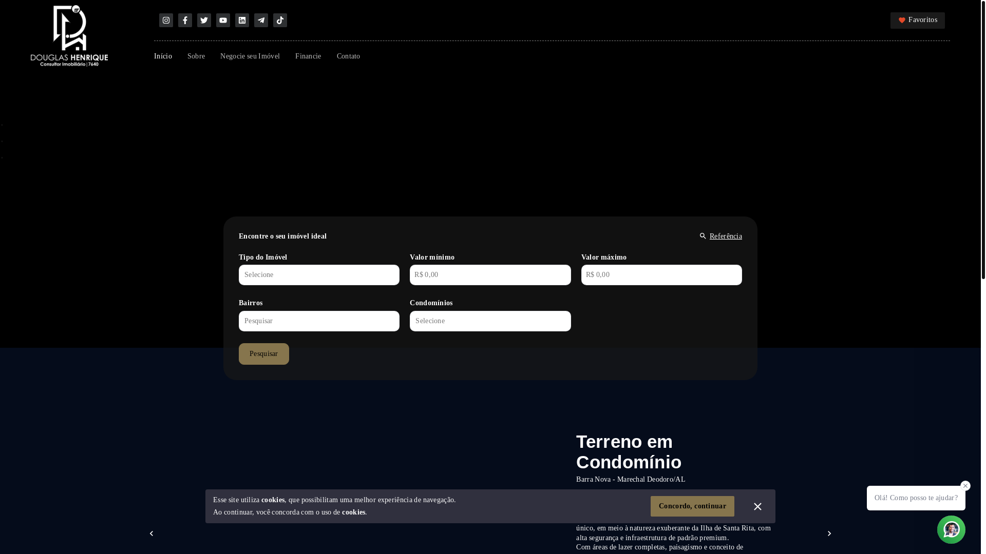 website screenshot of https://douglasimoveisal.com.br/