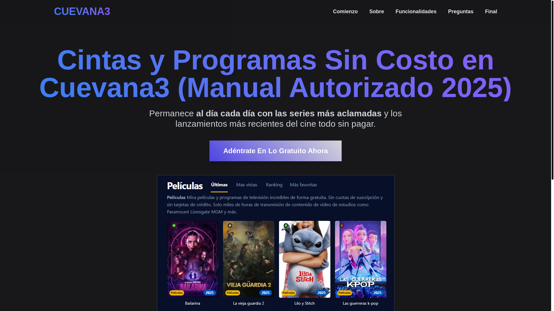 website screenshot of https://cuevana3-uqsq.pages.dev/