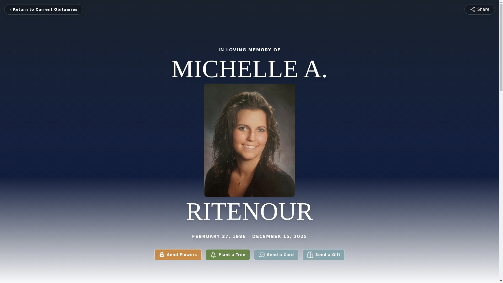 website screenshot of https://www.jamesfuneralhomeinc.com/obituaries/michelle-ritenour?fbclid=lwY2xjawO0kWJleHRuA2FlbQlxMQBzcnRjBmFwcF9pZAwzNTA2ODU1MzE3MjgAAR7DG40SgPdQOwJtzjkbcgJtinrVFAvMbgCvHbKzfcRigH0ZCjV93PcUfwLO6w_aem_btrnX841KRmXf0Ncmyjb5Q