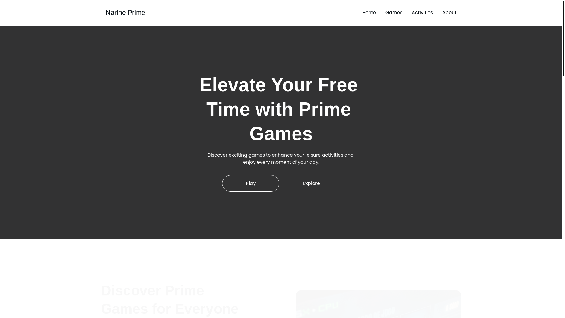 website screenshot of https://narine-prime.cyou/