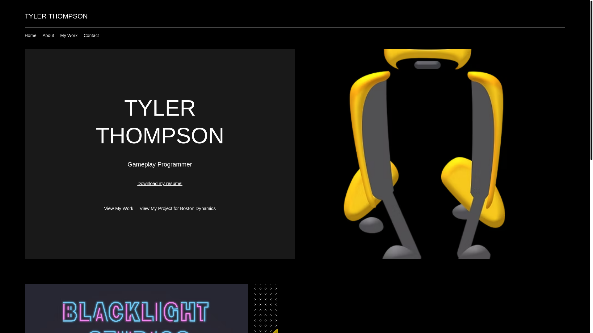 website screenshot of https://tylerjackthompson.com/