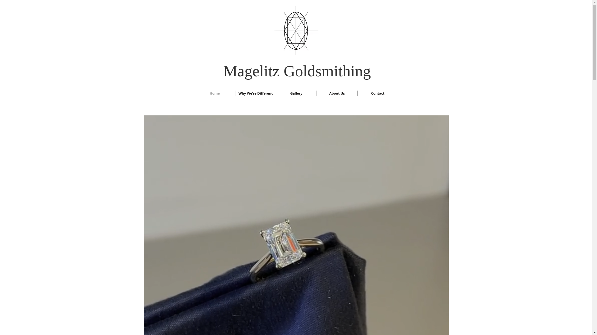 website screenshot of https://magelitzgoldsmithing.com/