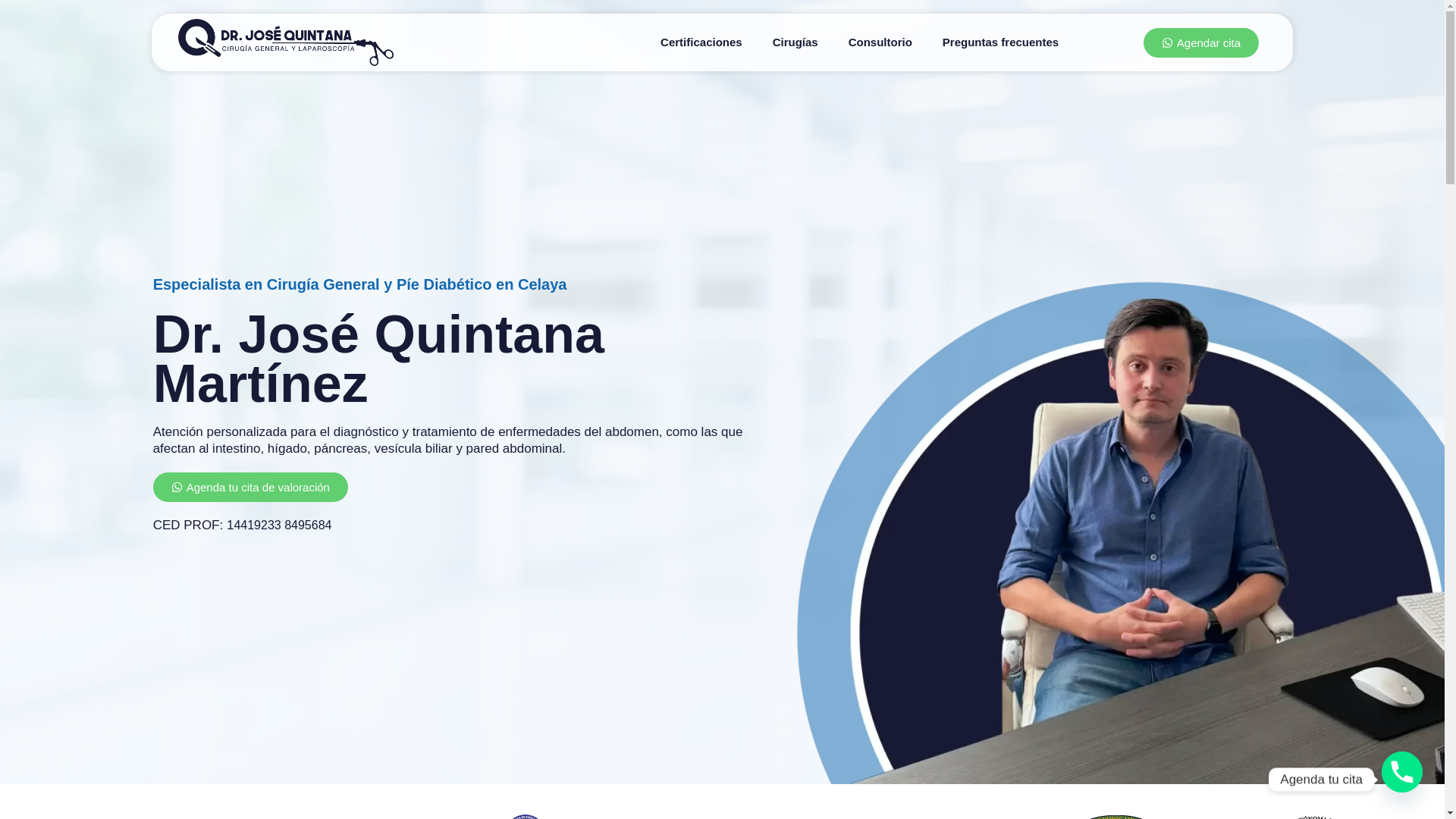 website screenshot of https://cirujanogeneralencelaya.com/