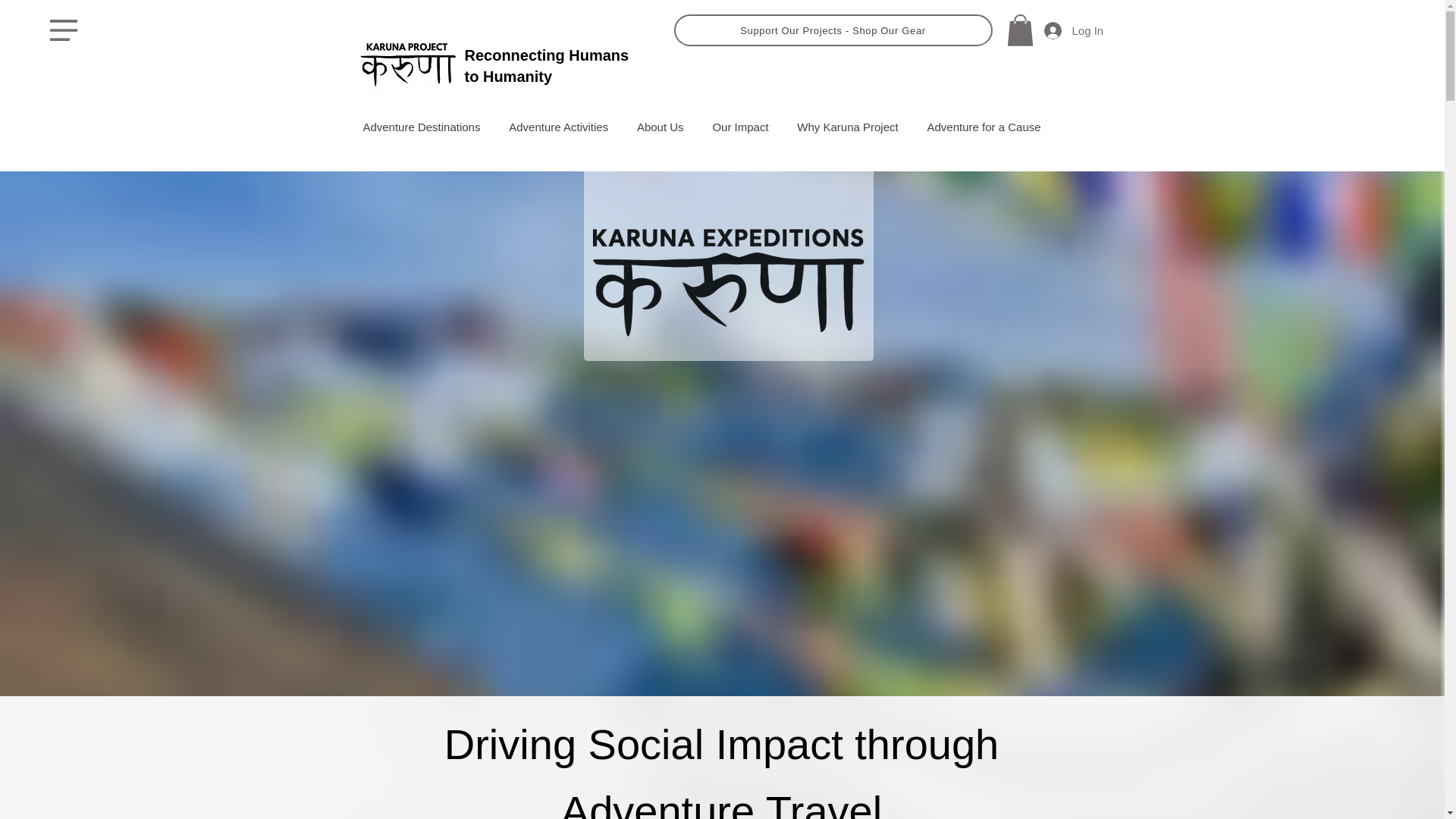 website screenshot of https://karunaexpeditions.com/