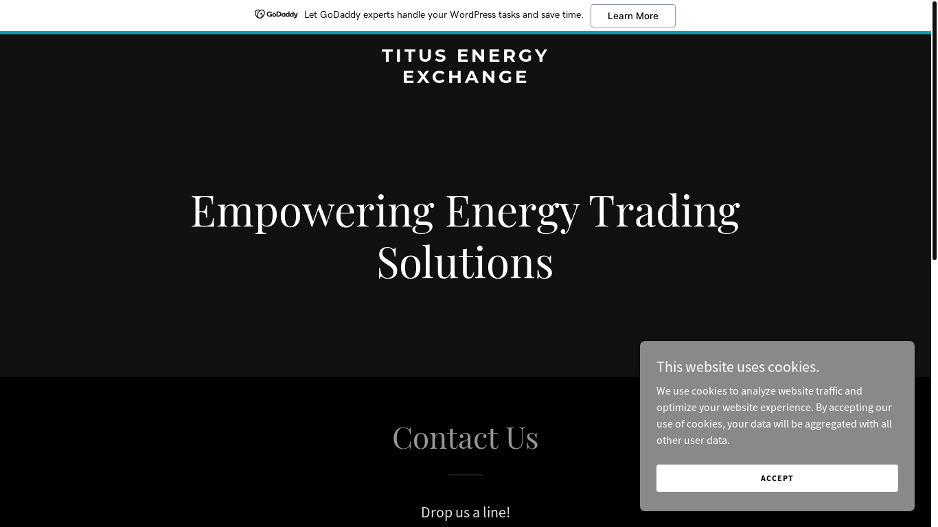 website screenshot of https://titusenergyexchange.com/