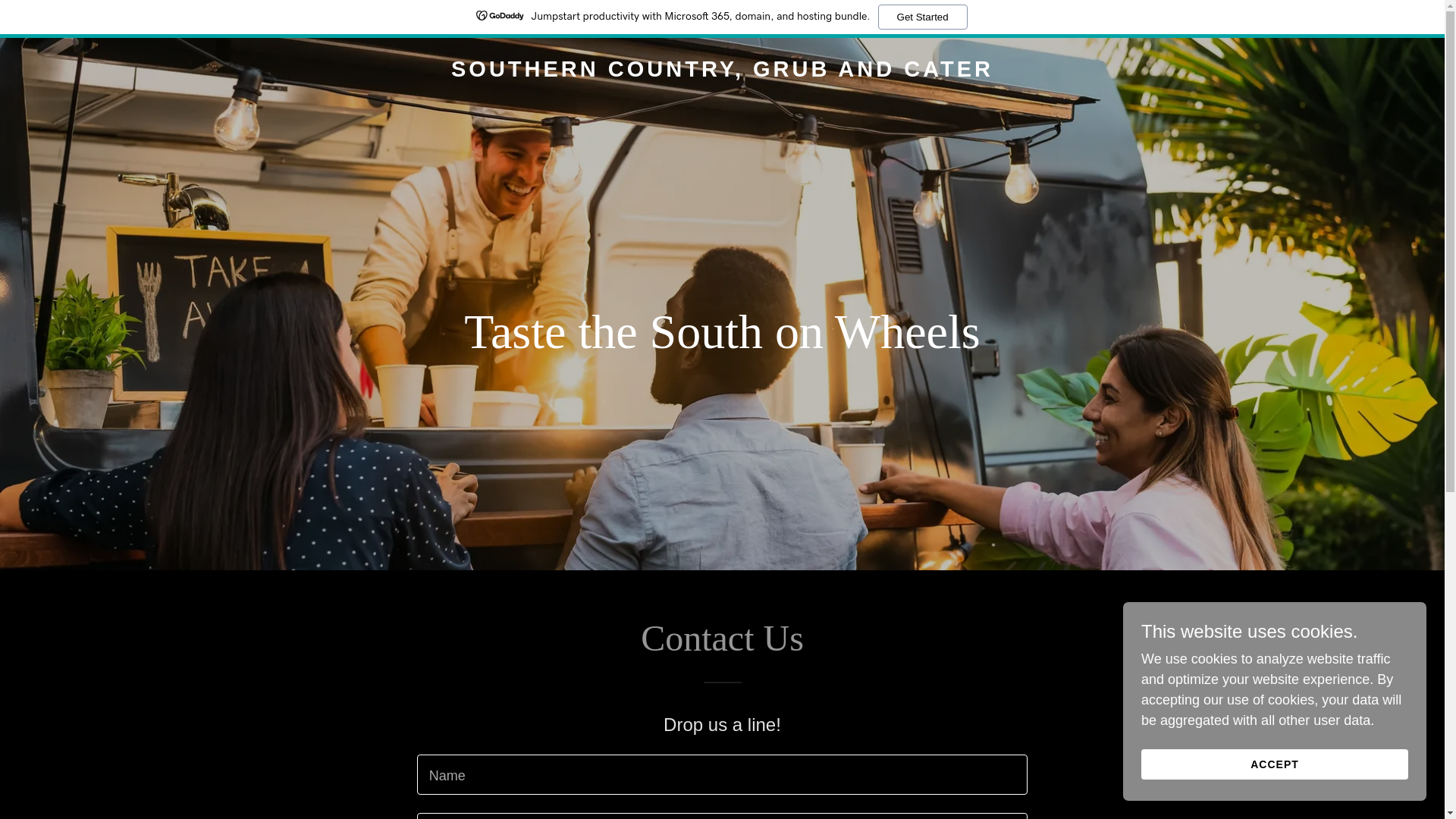 website screenshot of https://southerncountrygrub.com/