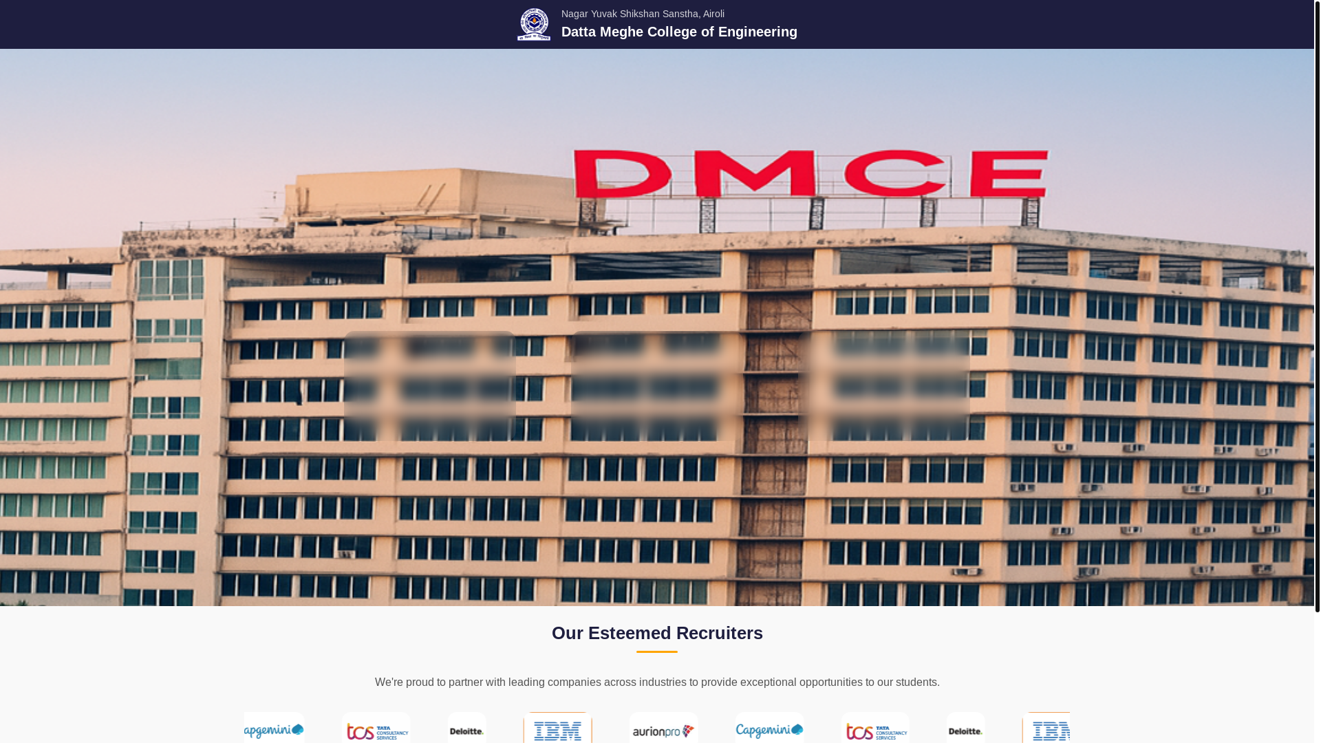 website screenshot of https://dmce-tnp.pages.dev/
