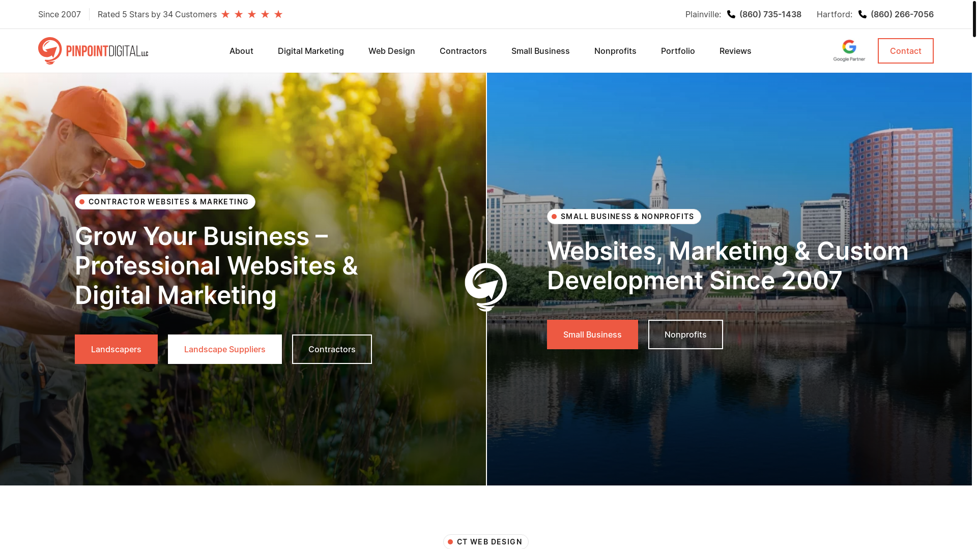website screenshot of https://digitalmarketingnewhaven.net/