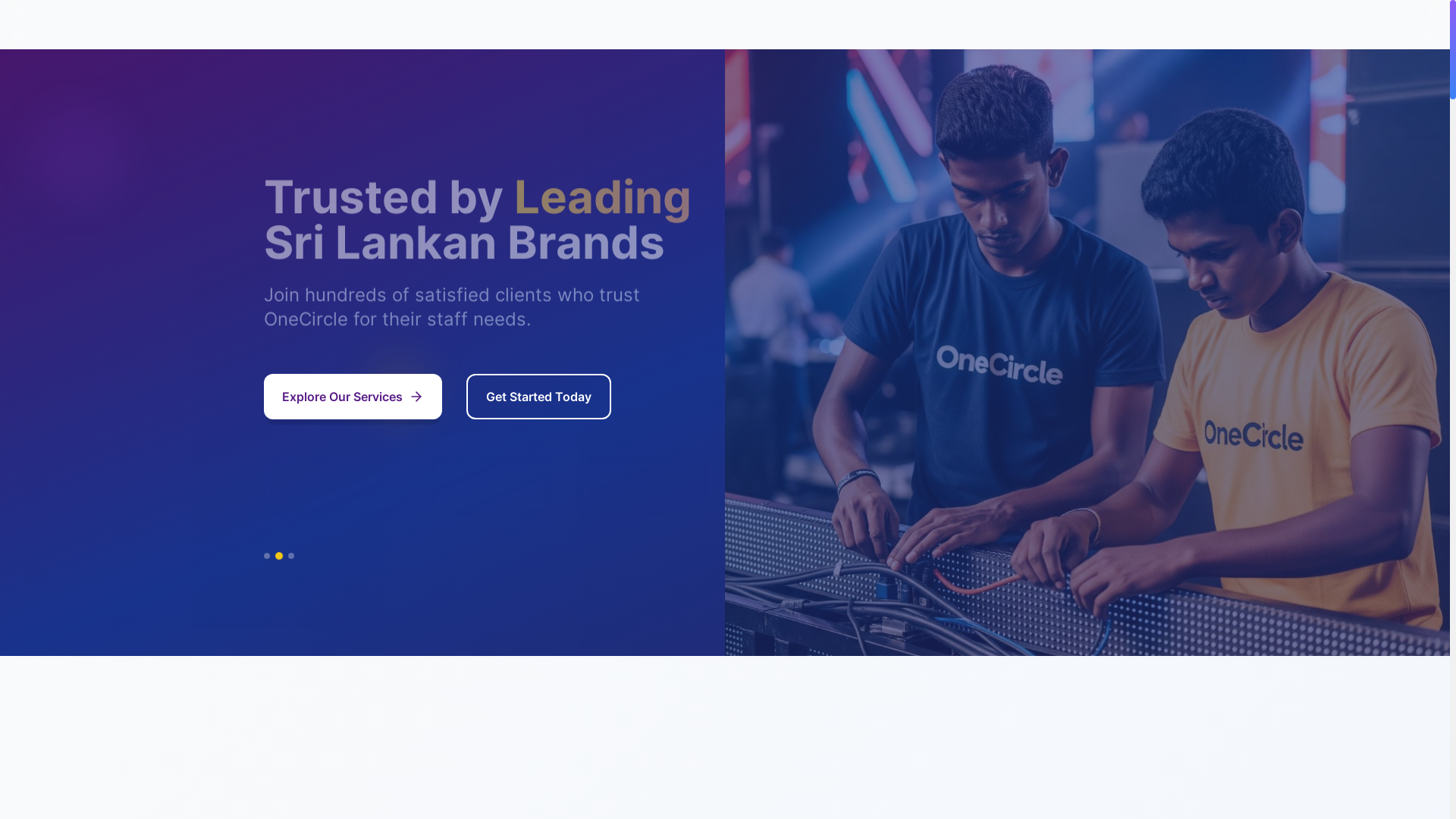 website screenshot of https://onecircle.lk/