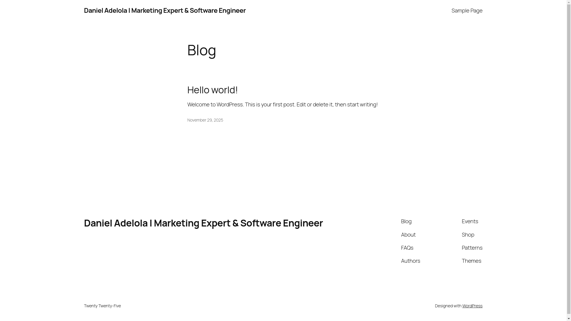 website screenshot of https://danadelola.com/