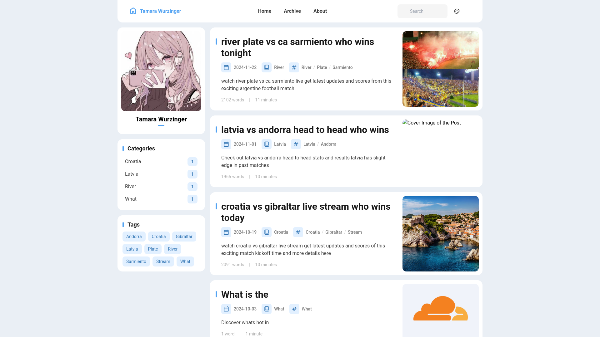 website screenshot of https://tamara-wurzinger.pages.dev/