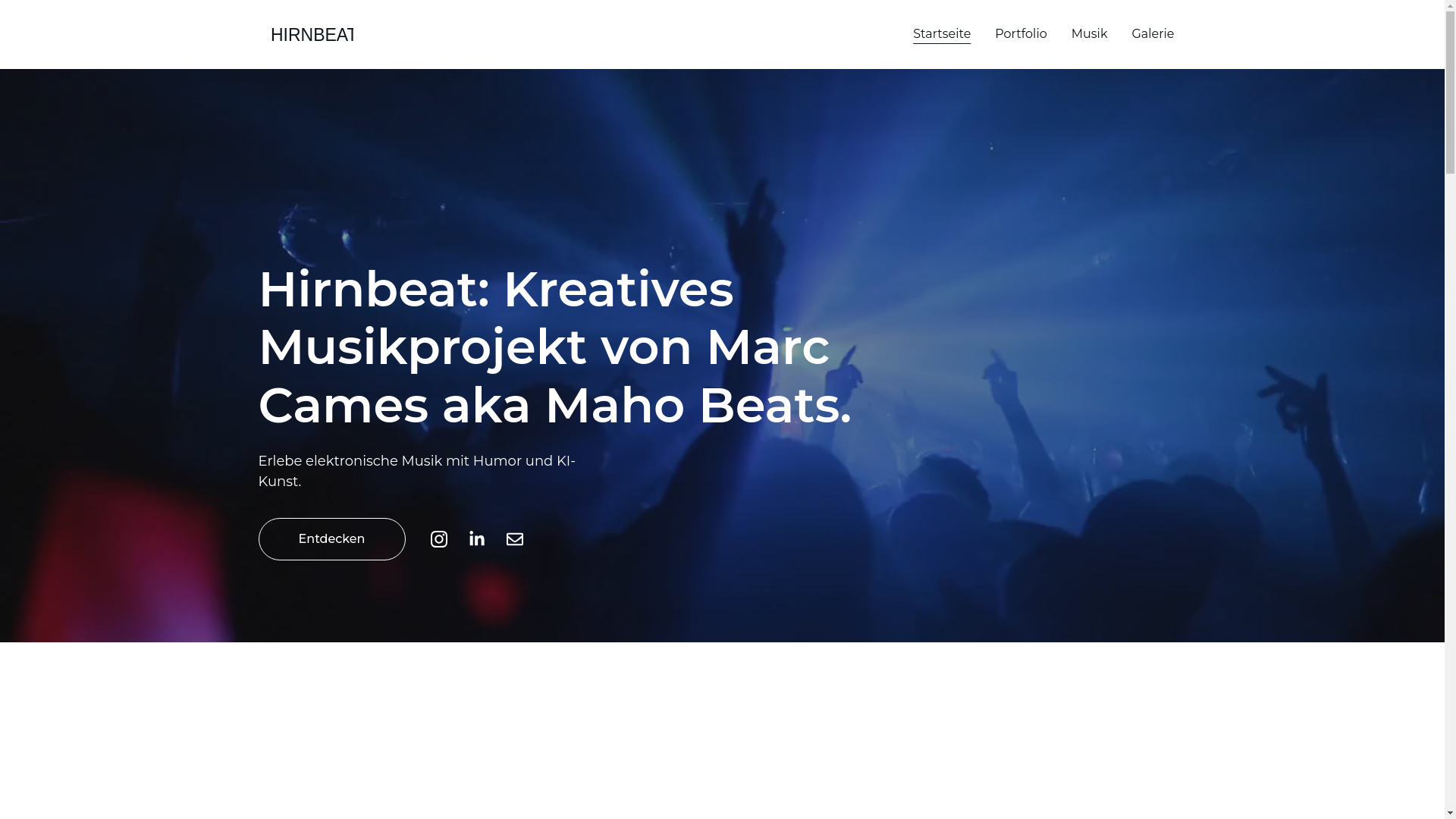 website screenshot of https://hirnbeat.de/