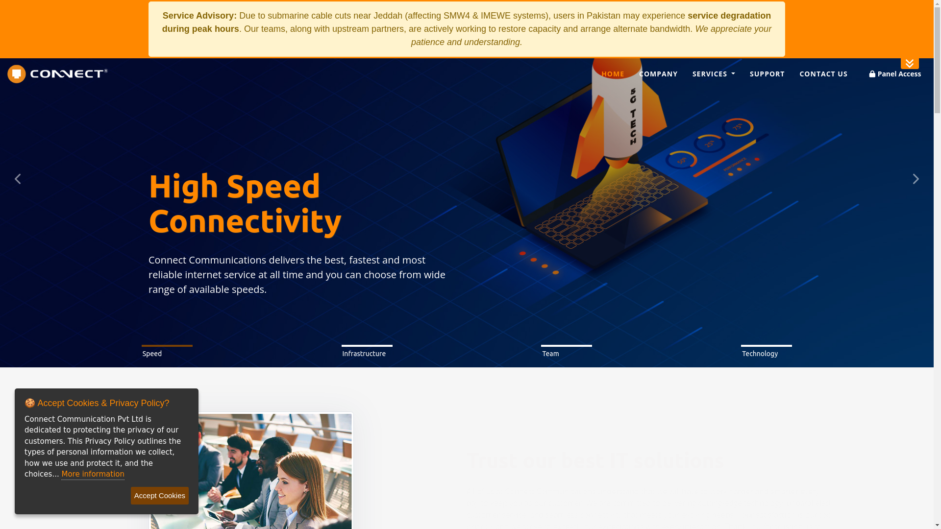 website screenshot of https://connect.net.pk/