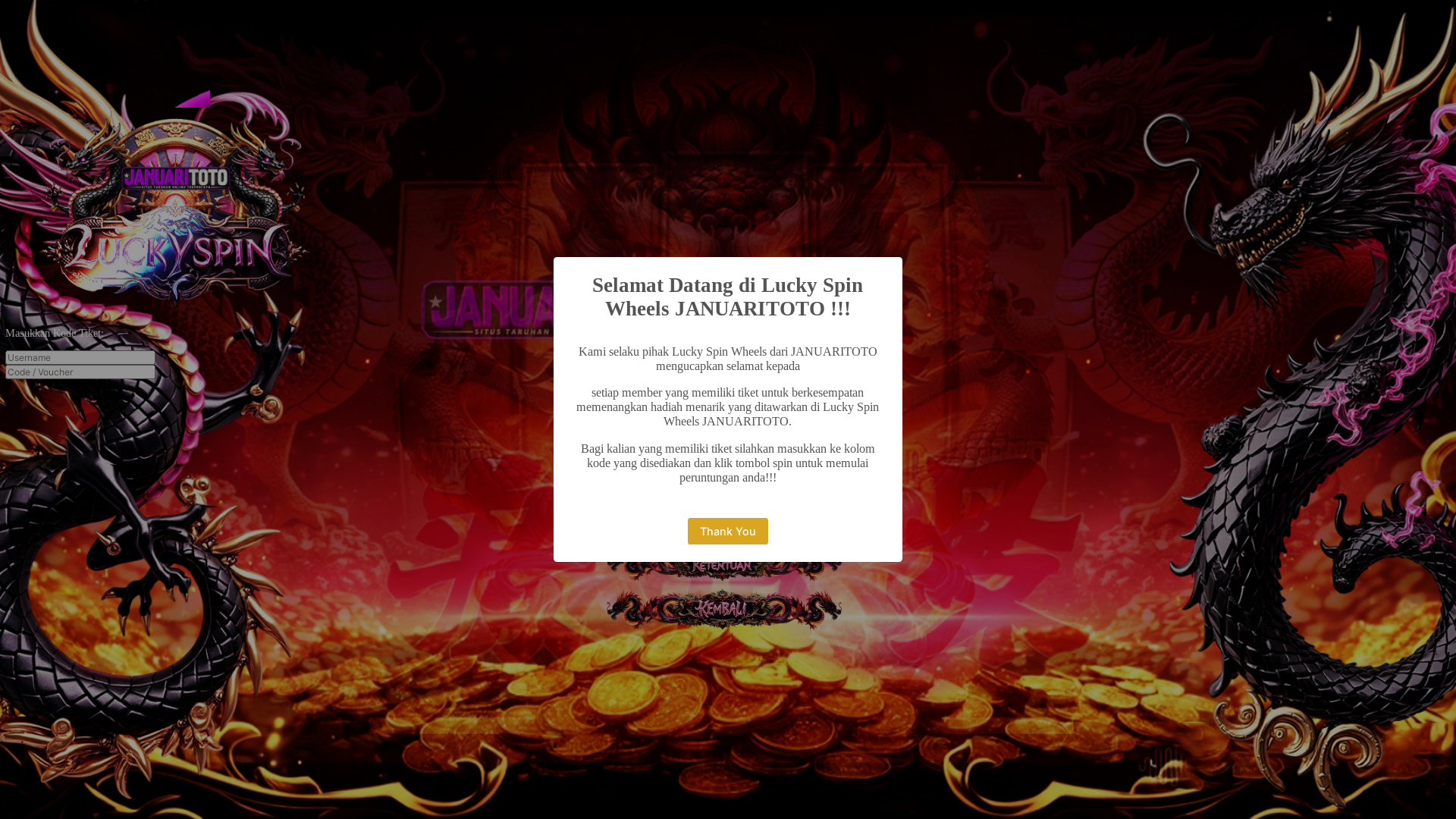 website screenshot of https://januarilucky.com/