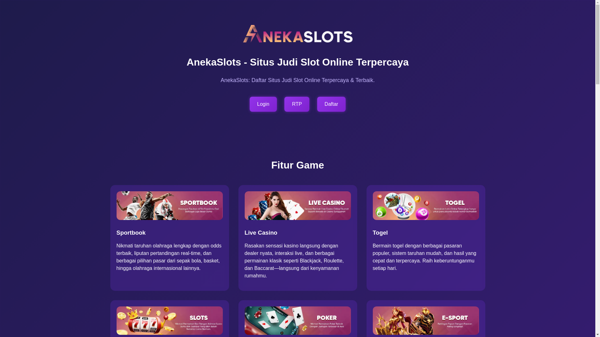 website screenshot of https://anekagames.store/