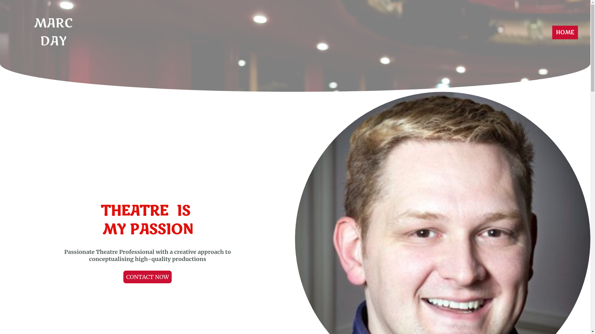 website screenshot of https://marcdaytheatre.com/