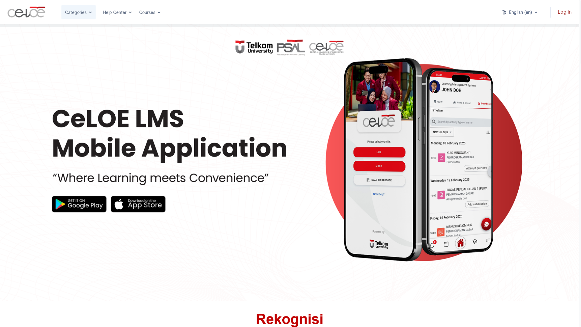 website screenshot of https://lms.telkomuniversity.ac.id/