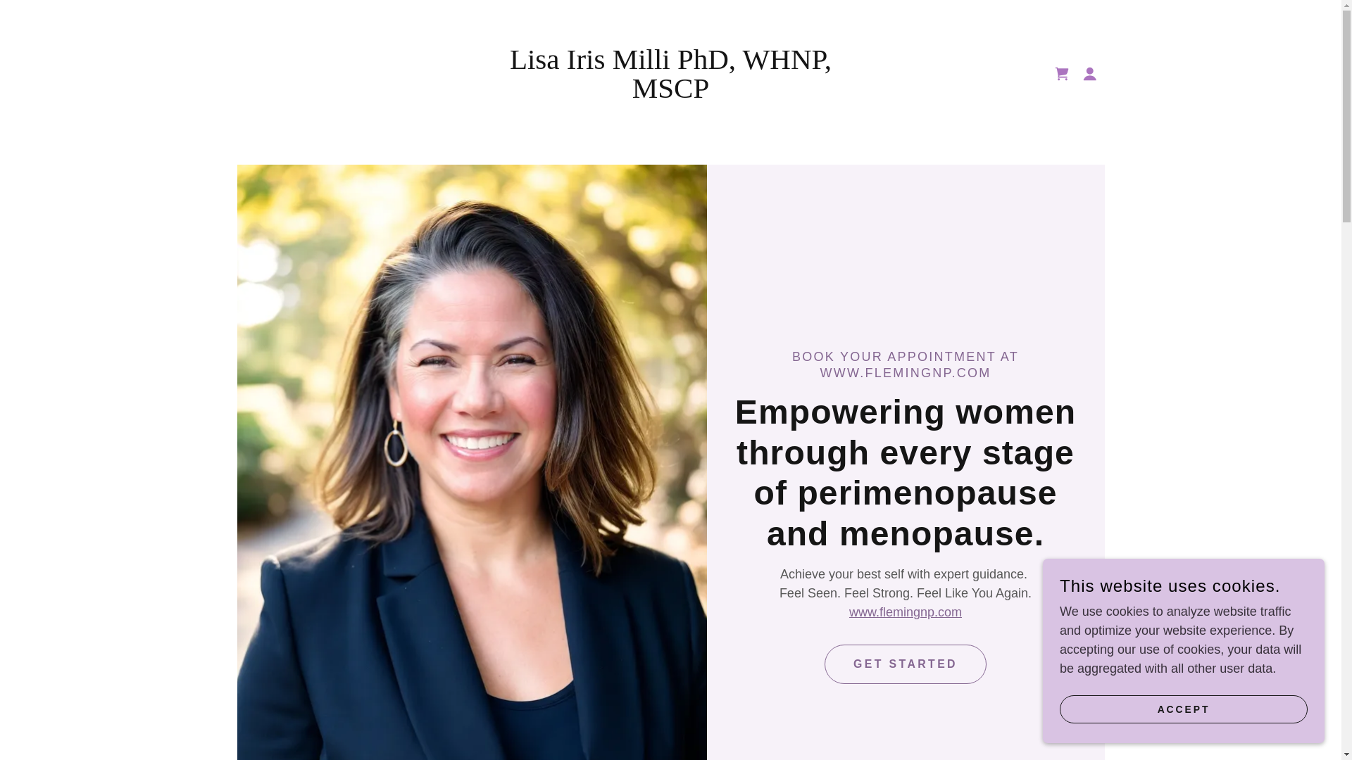 website screenshot of https://millihealthandwellness.com/
