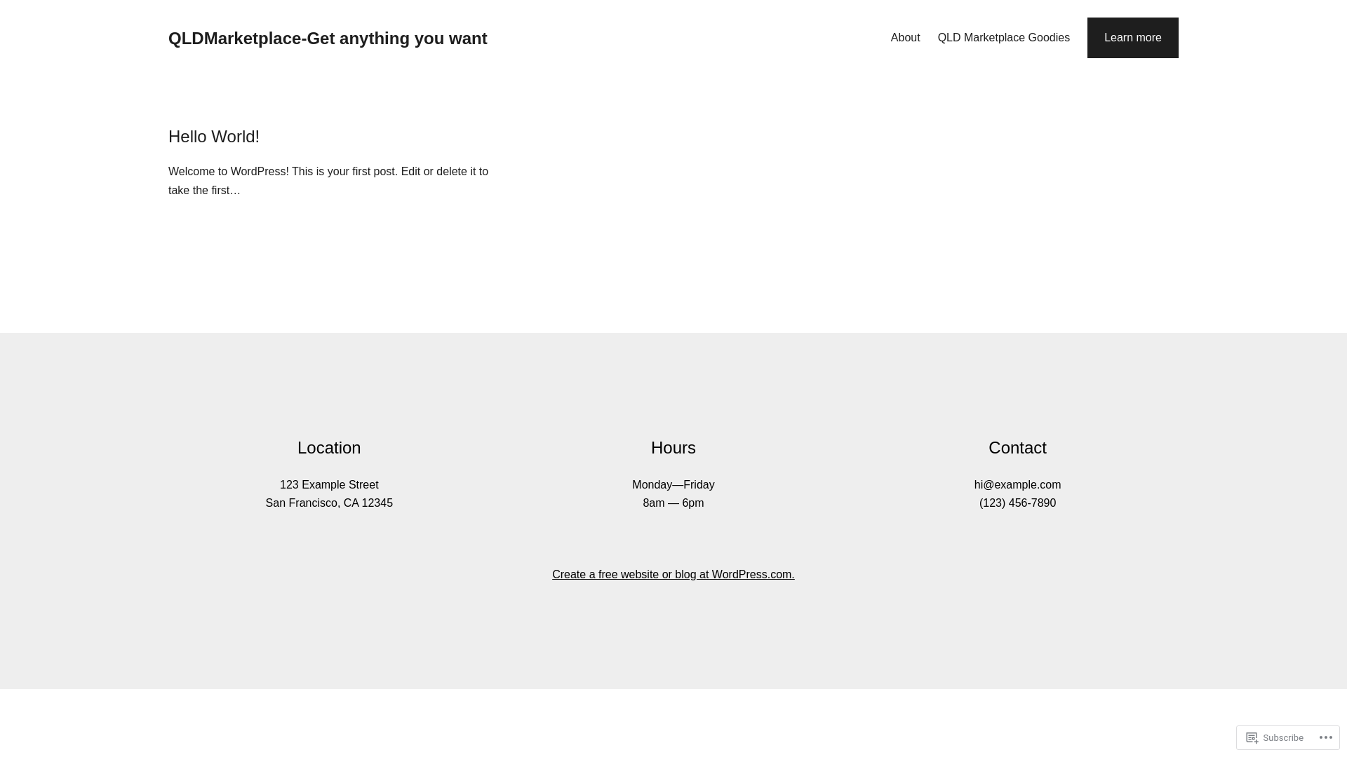 website screenshot of https://qldmarketplace.com/