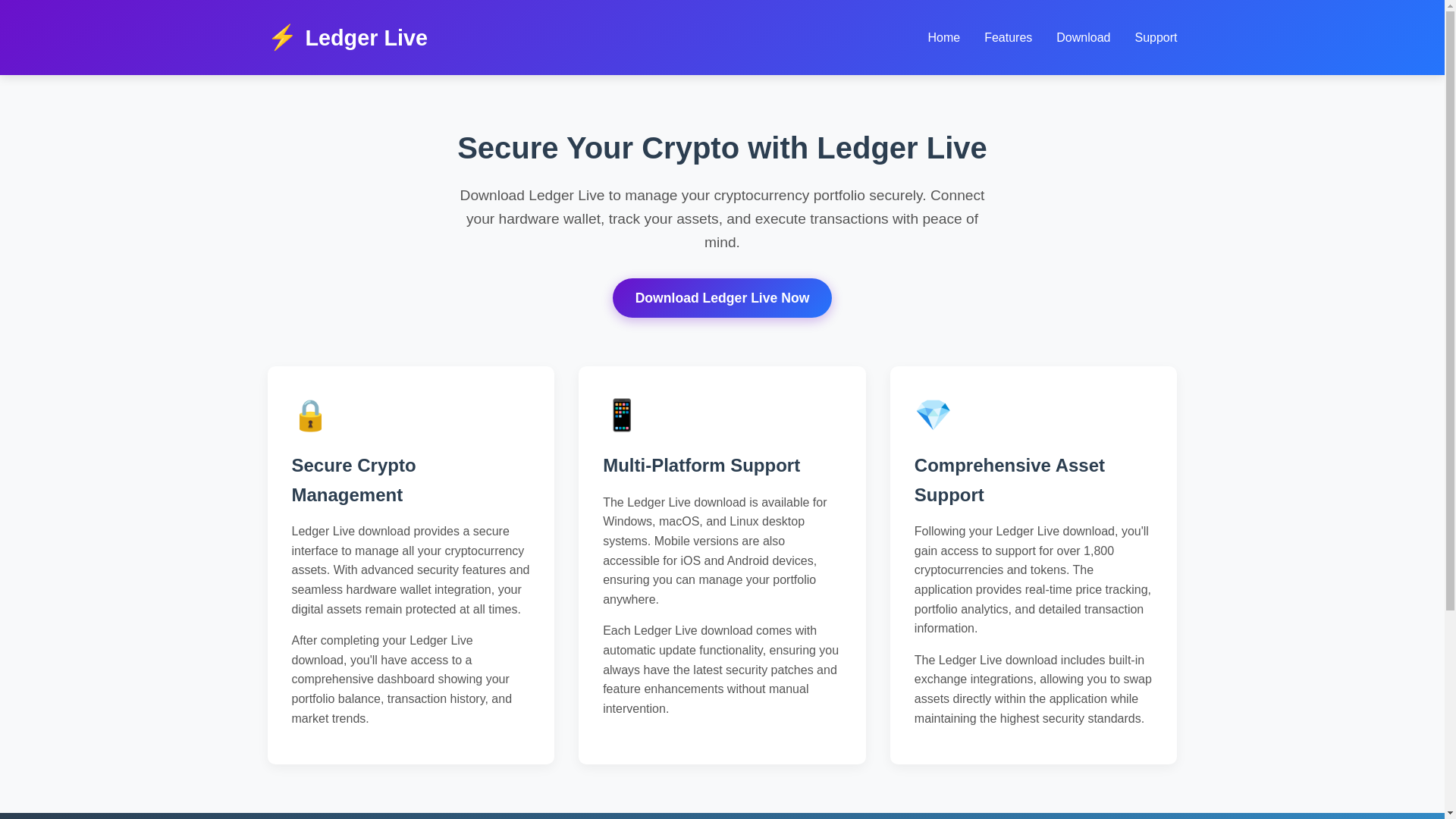 website screenshot of https://support-liveldger.pages.dev/