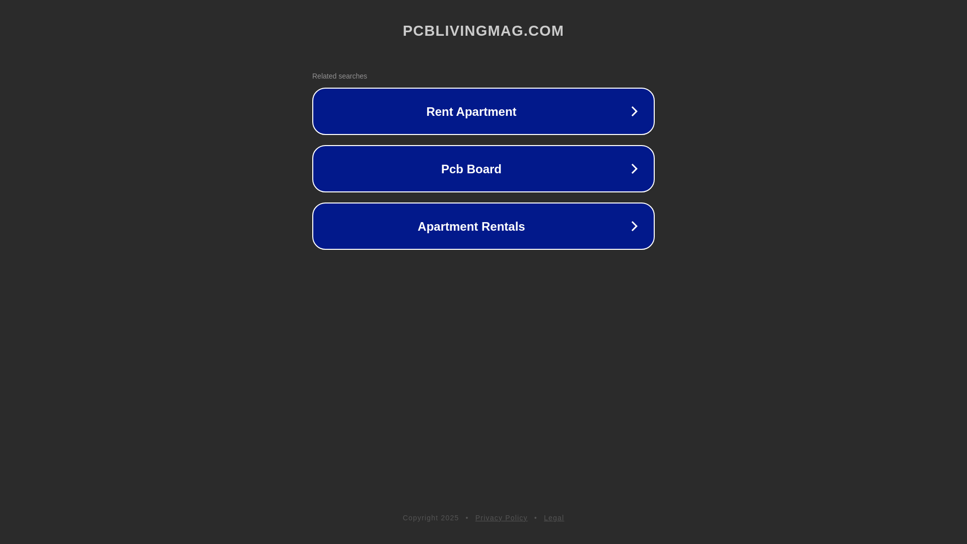 website screenshot of https://pcblivingmag.com/