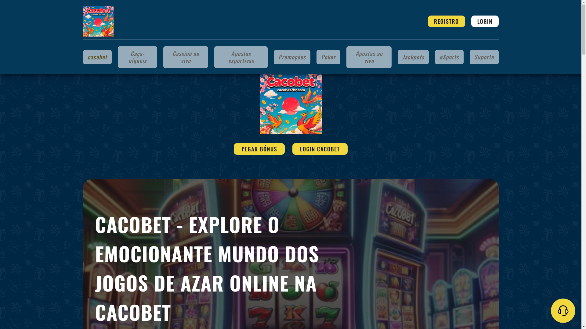 website screenshot of https://cacobet7br.com/