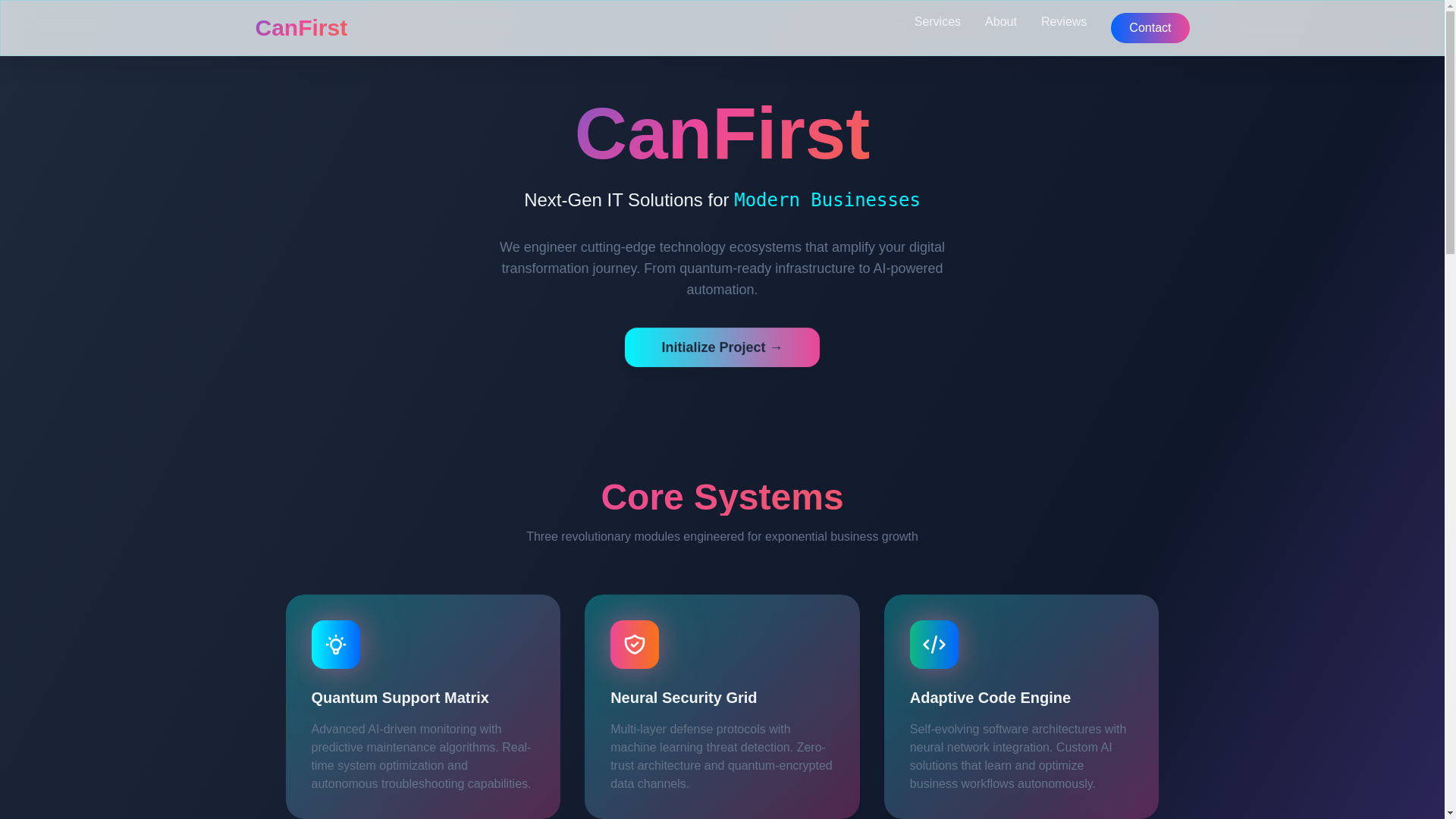 website screenshot of https://canfirstt.com/