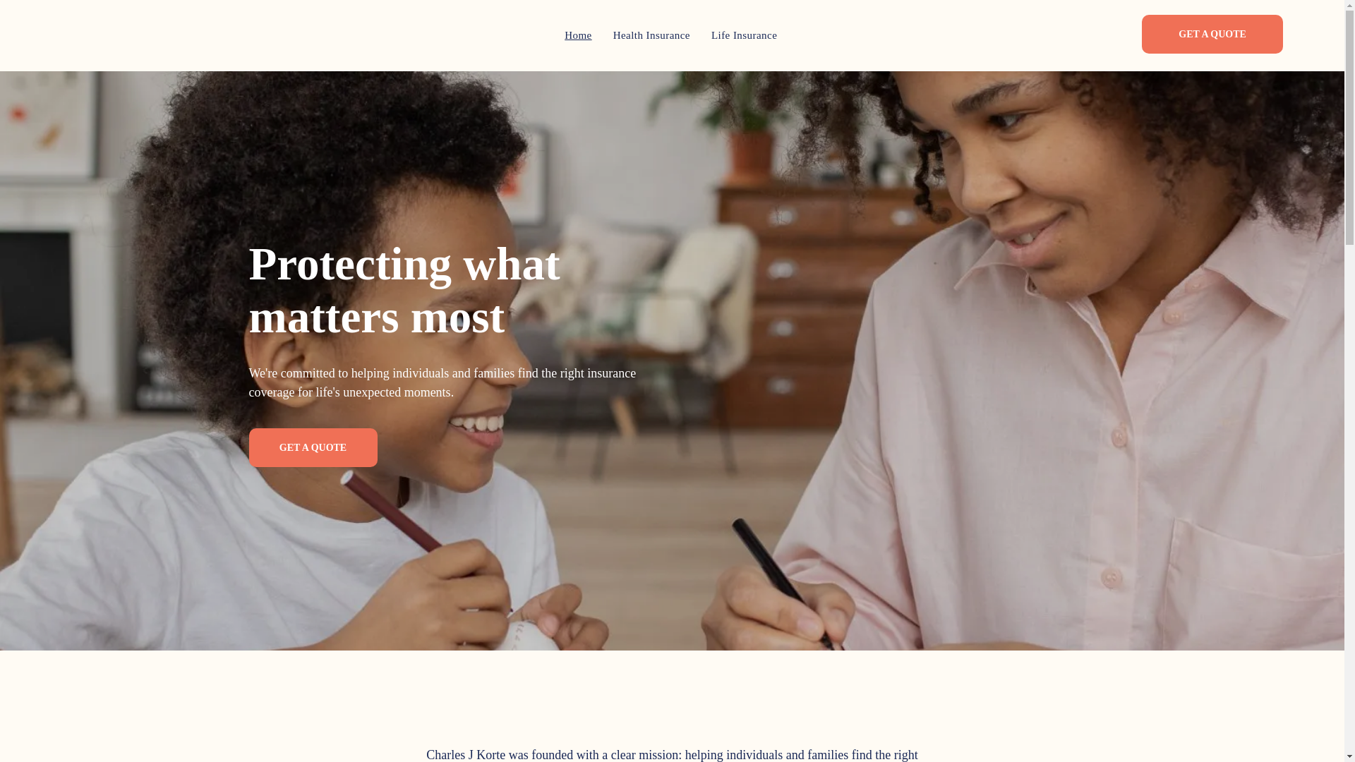 website screenshot of https://charlesjkorte.com/